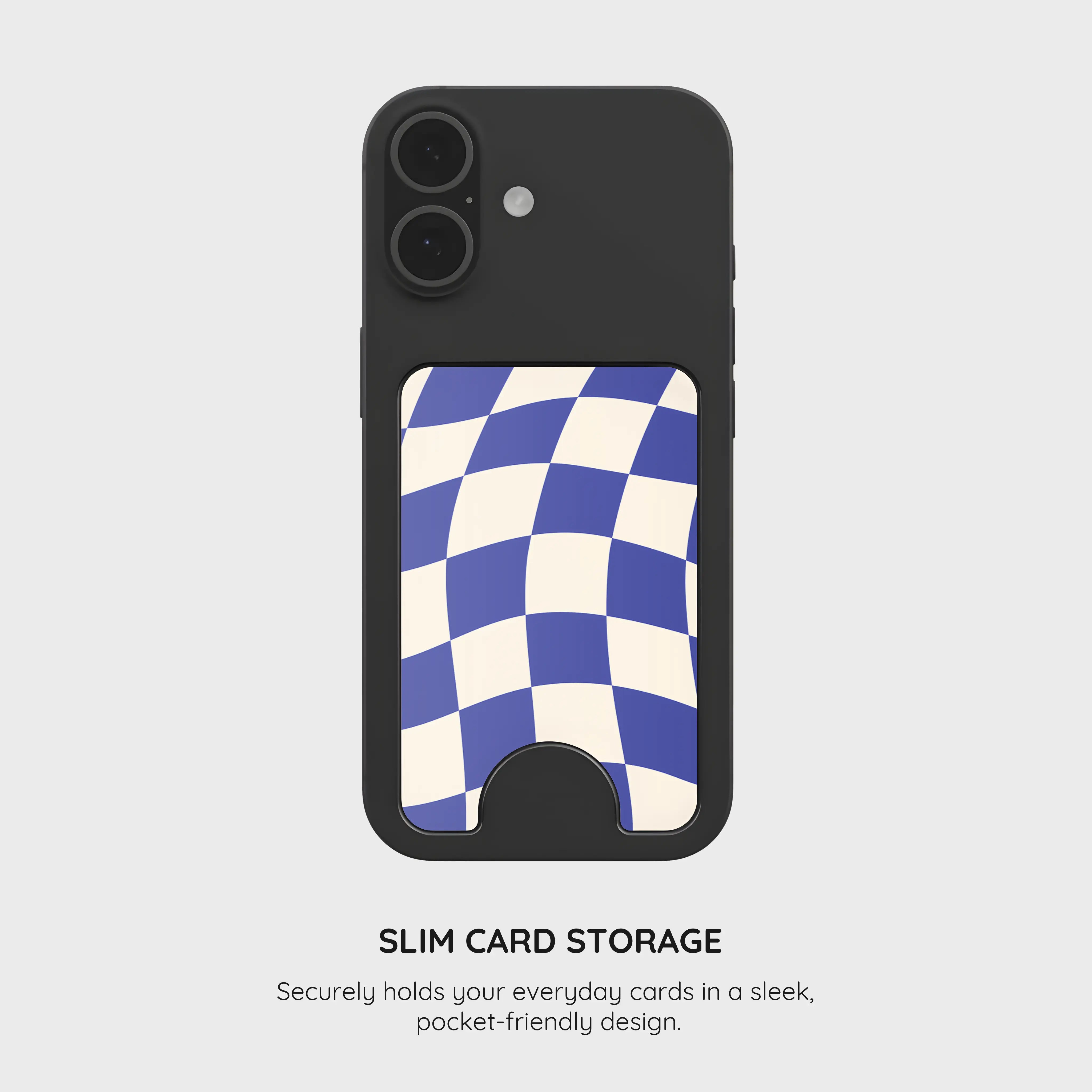Azure Checkmate - Magnetic Wallet & Stand