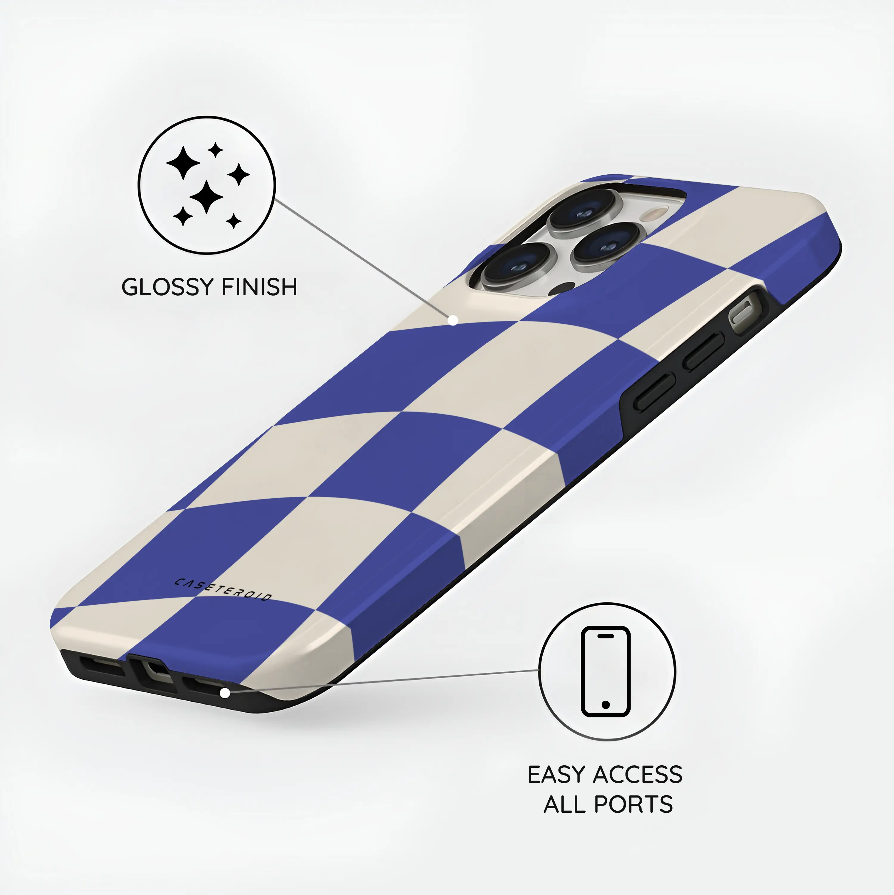 Azure Checkmate - iPhone 14 Pro Case