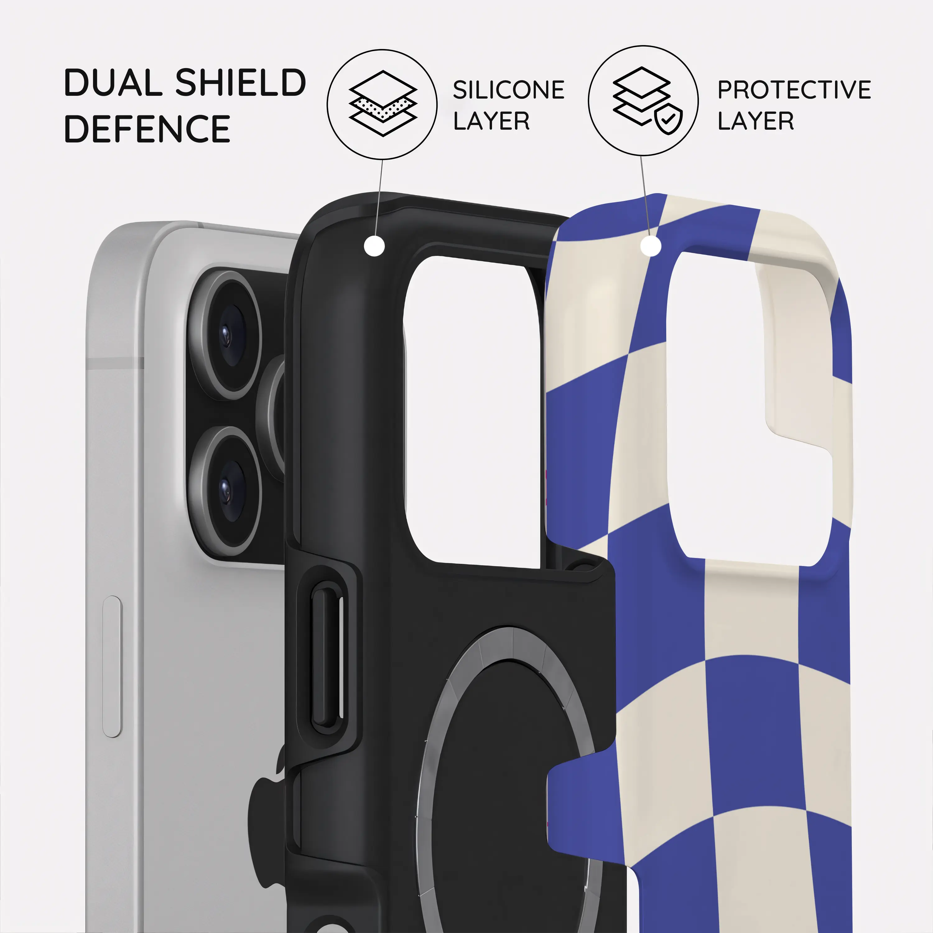 Azure Checkmate - iPhone 17 Pro Case