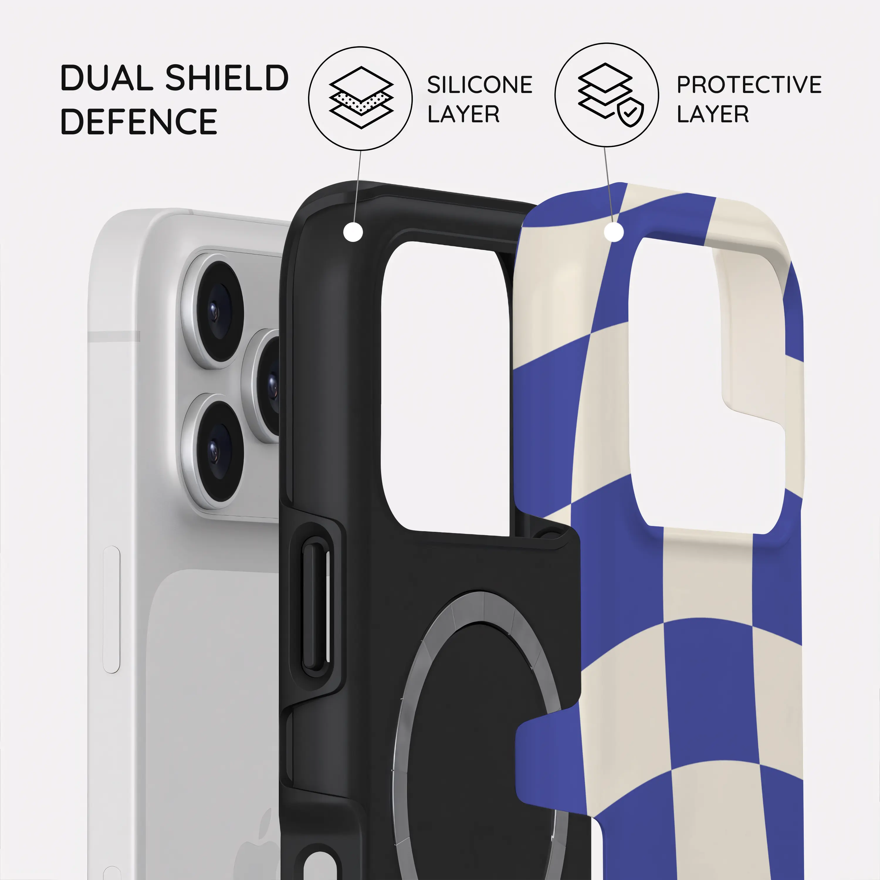 Azure Checkmate - iPhone 17 Pro Case