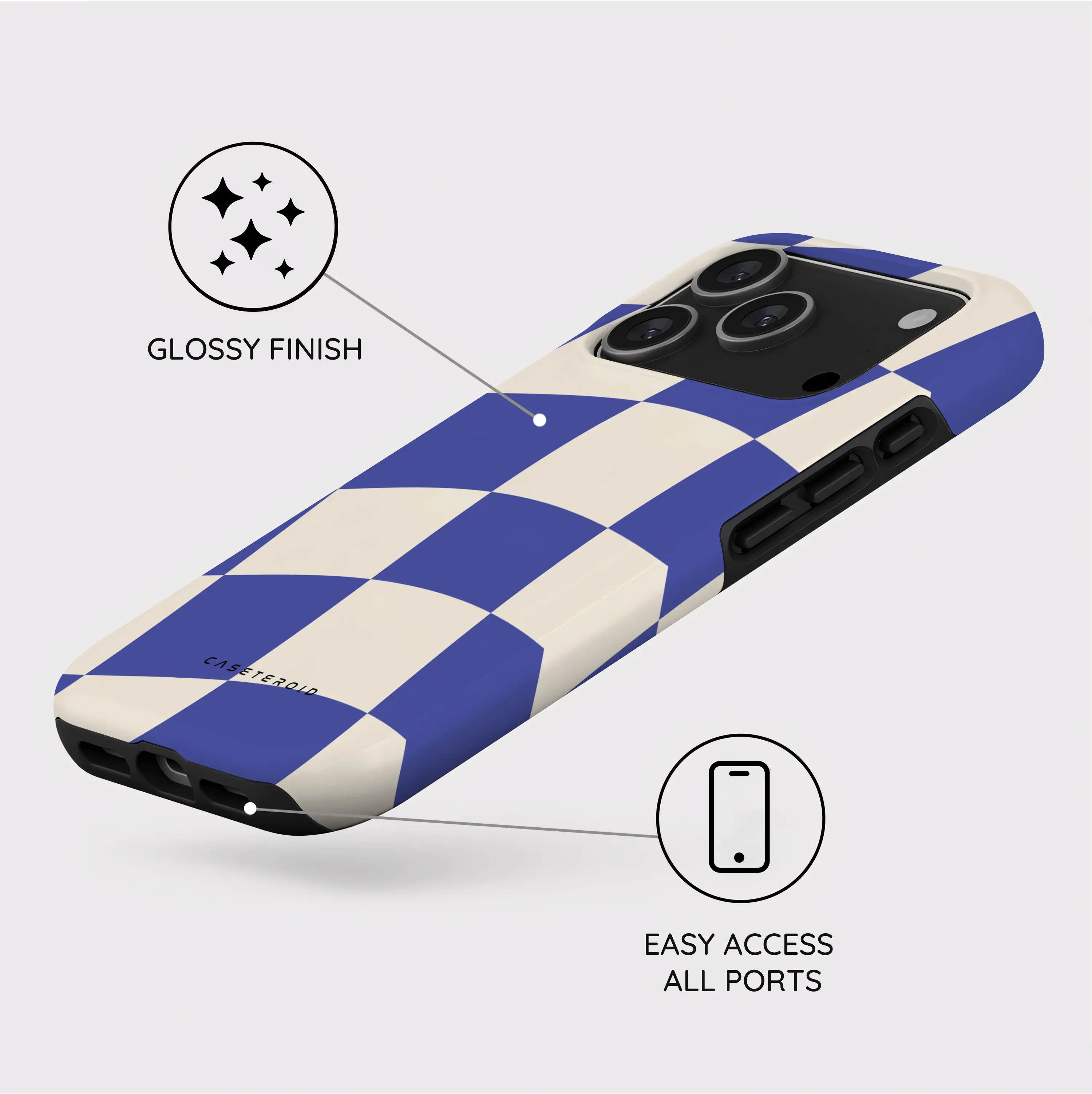 Azure Checkmate - iPhone 17 Pro Case