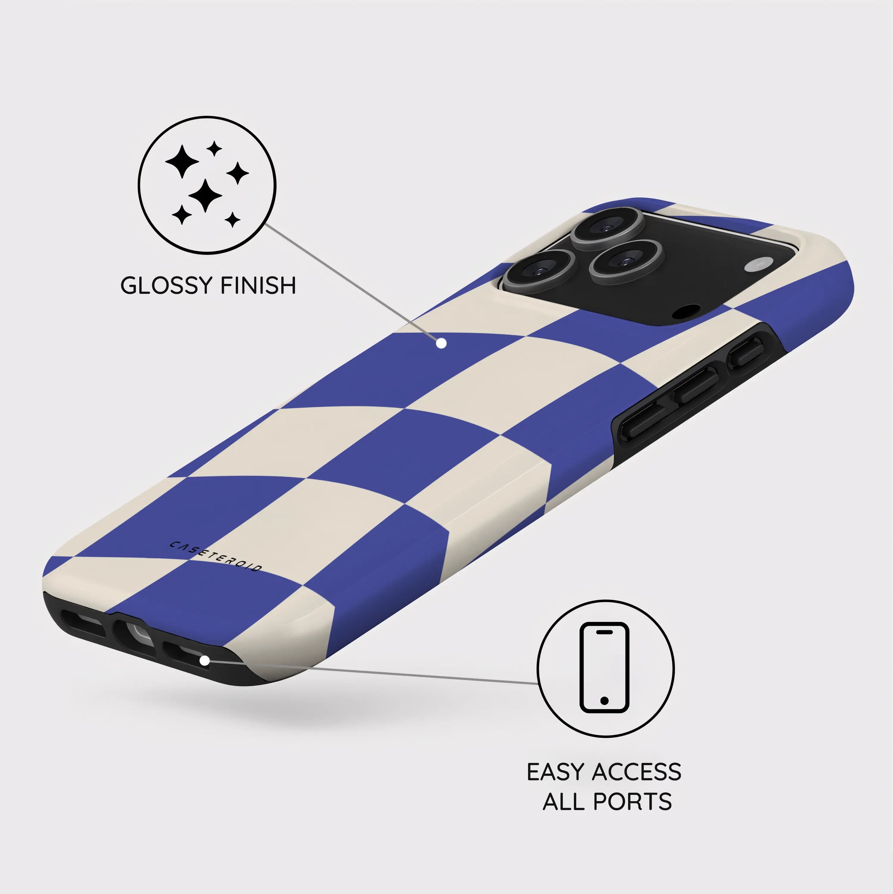 Azure Checkmate - iPhone 17 Pro Max Case