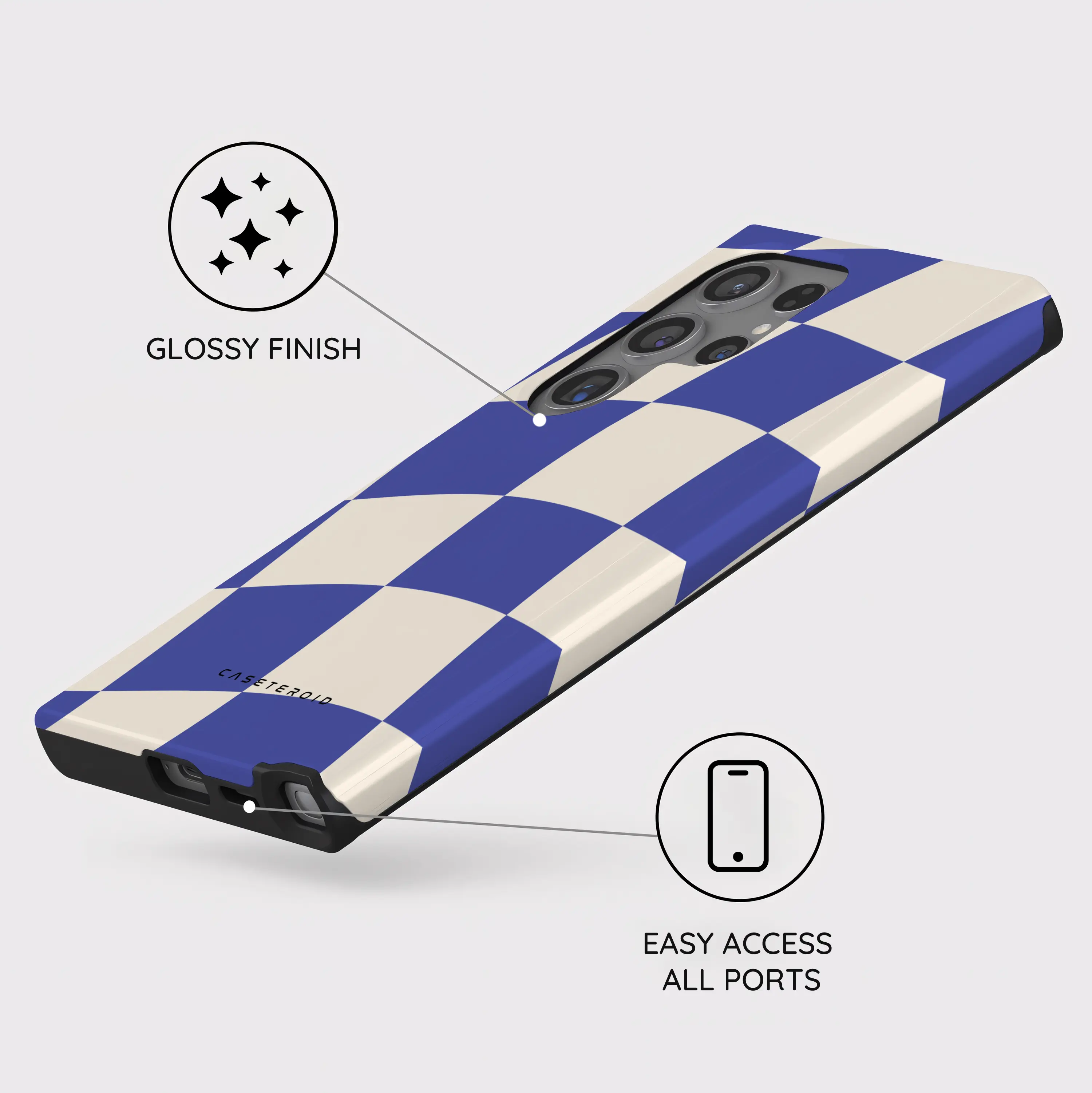 Azure Checkmate - Samsung Galaxy S24 Ultra Case