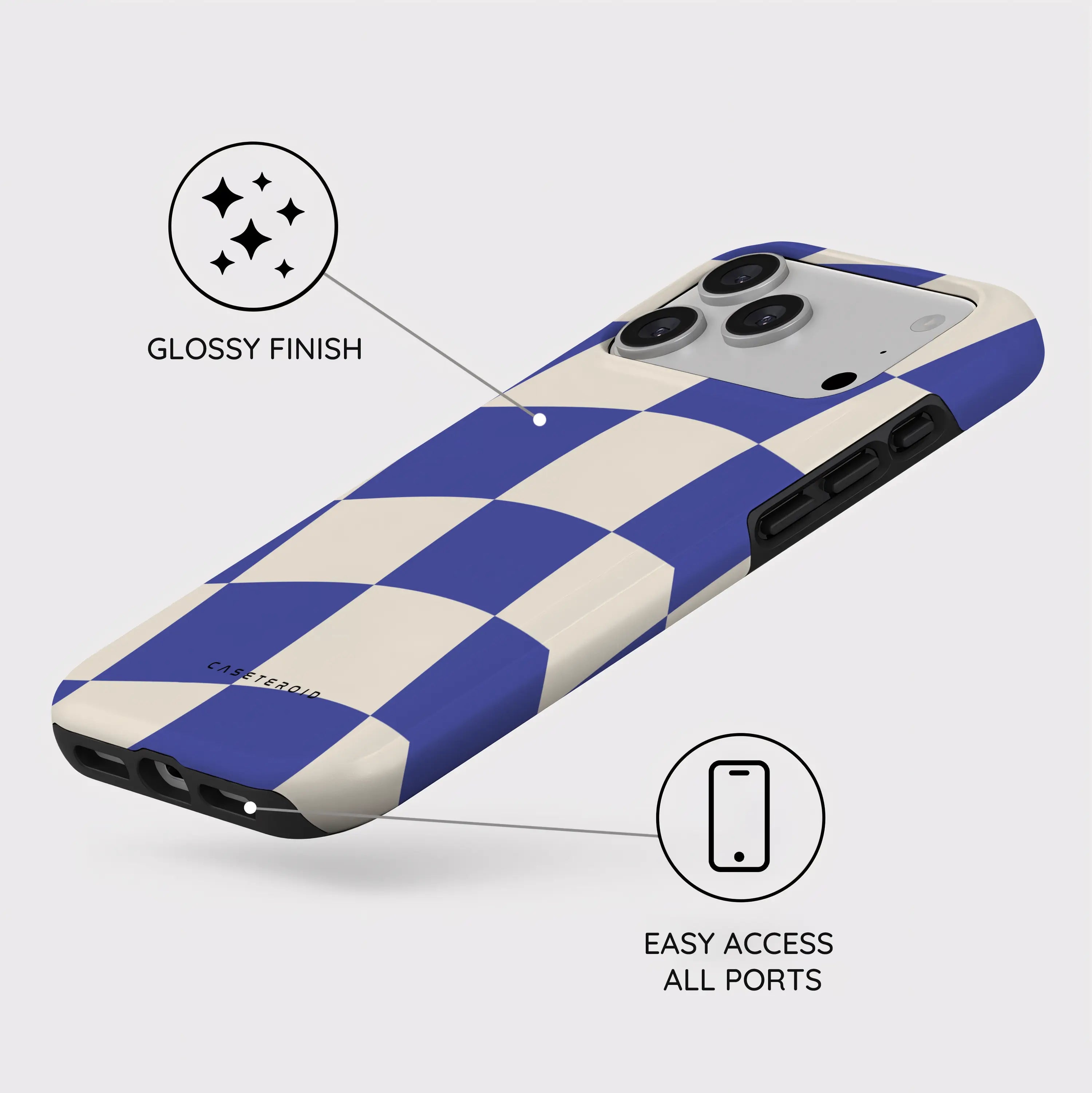 Azure Checkmate - iPhone 17 Pro Max Case