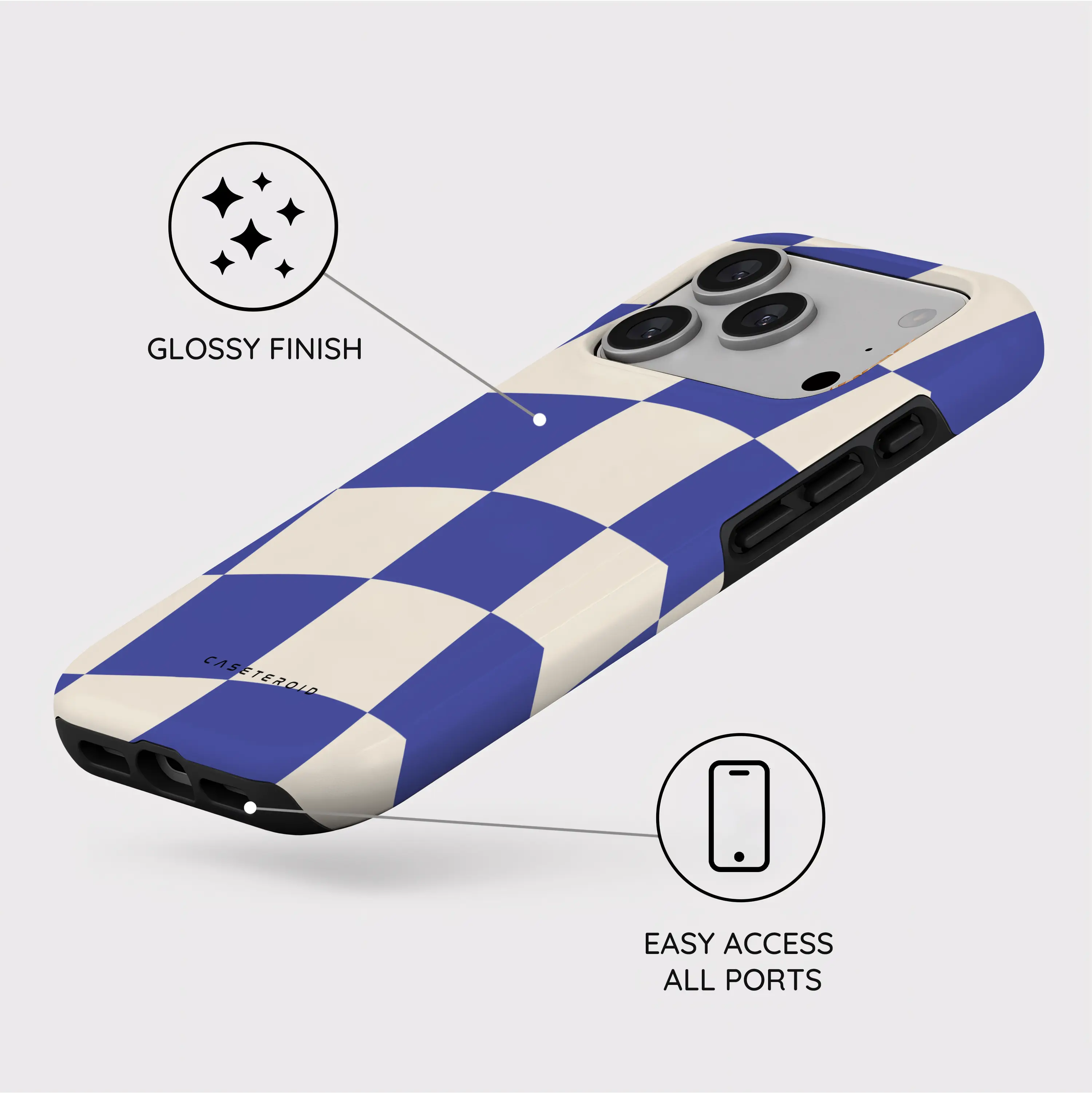 Azure Checkmate - iPhone 17 Pro Case
