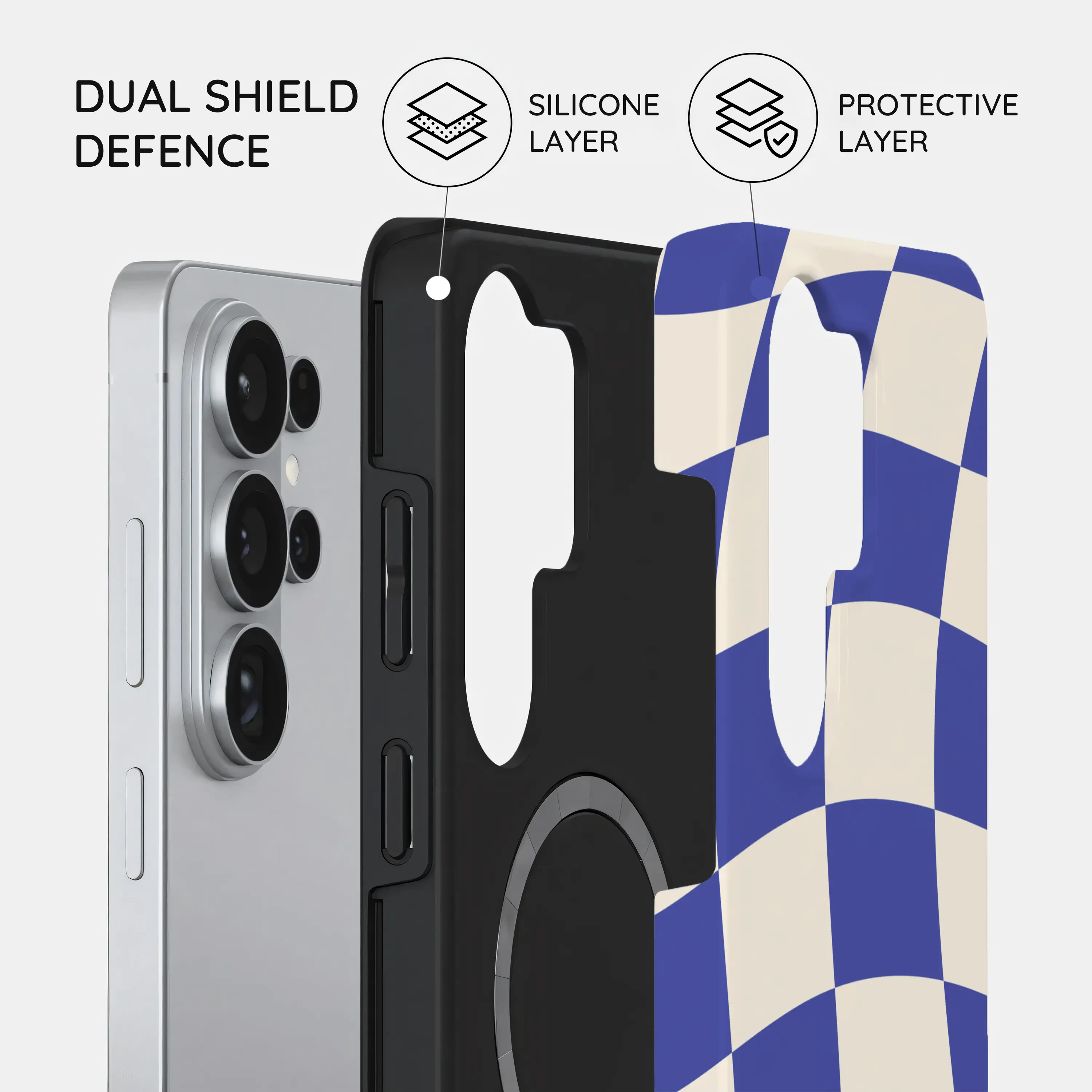 Azure Checkmate - Samsung Galaxy S26 Ultra Case