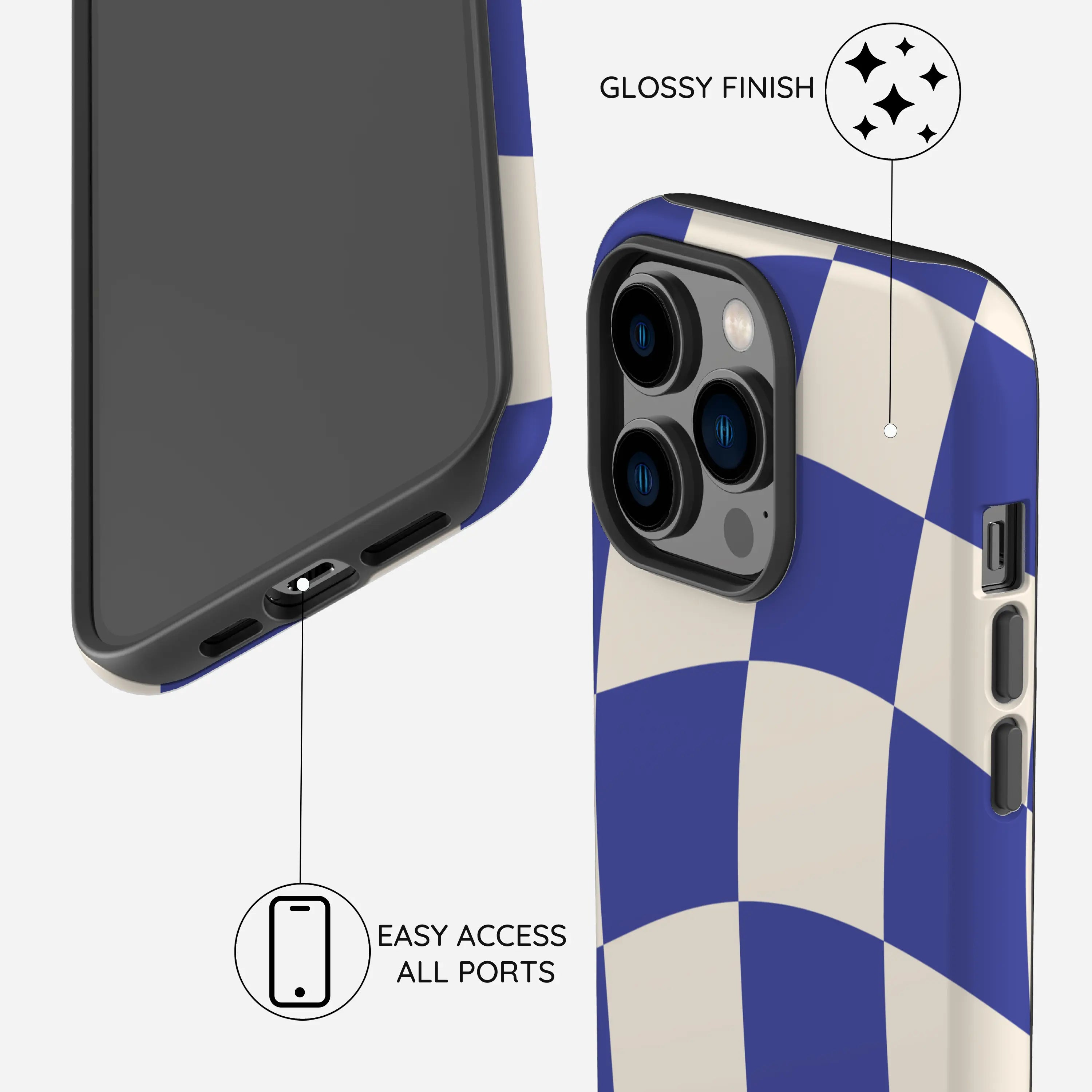 Azure Checkmate - iPhone 14 Pro Max Case