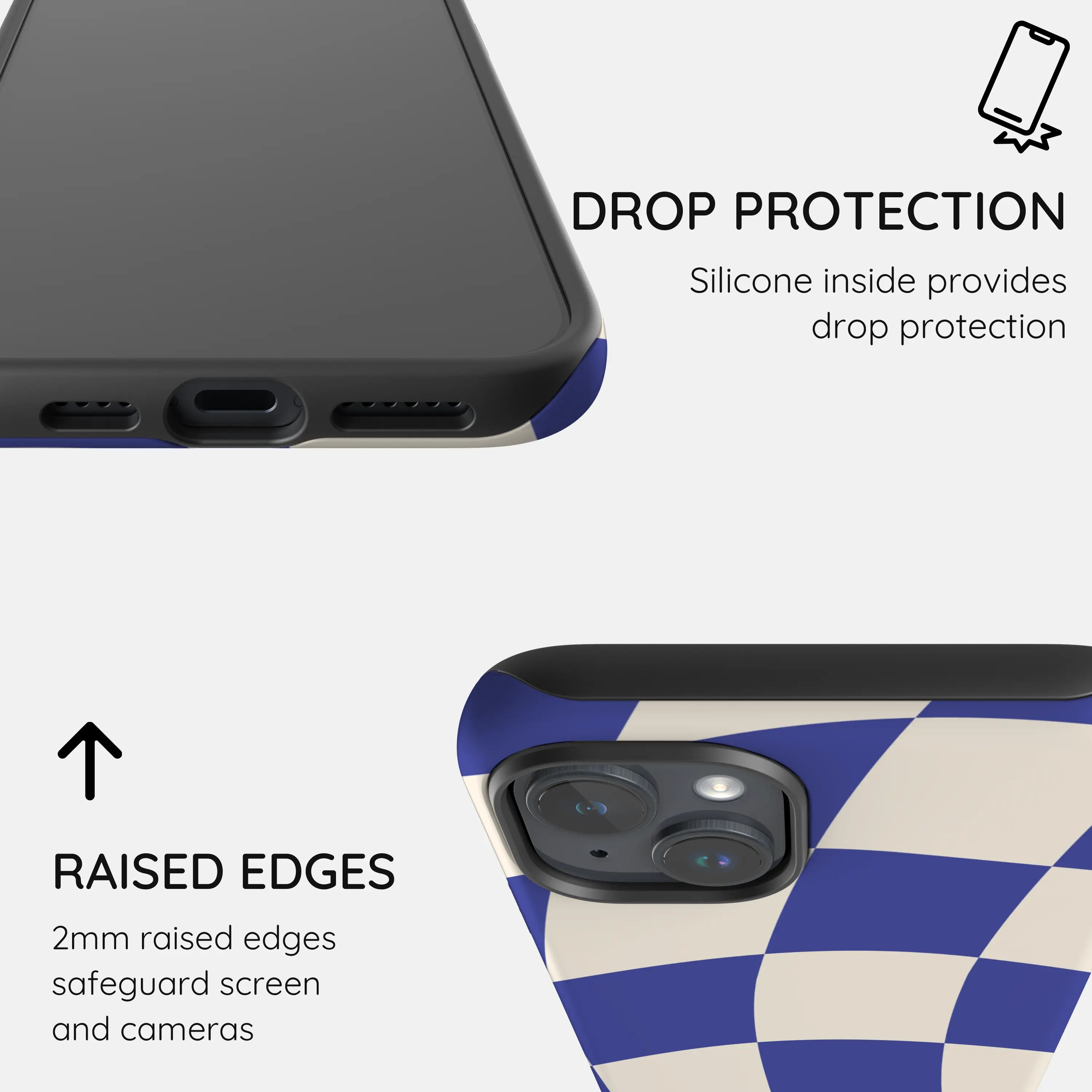 Azure Checkmate - iPhone 15 Plus Case