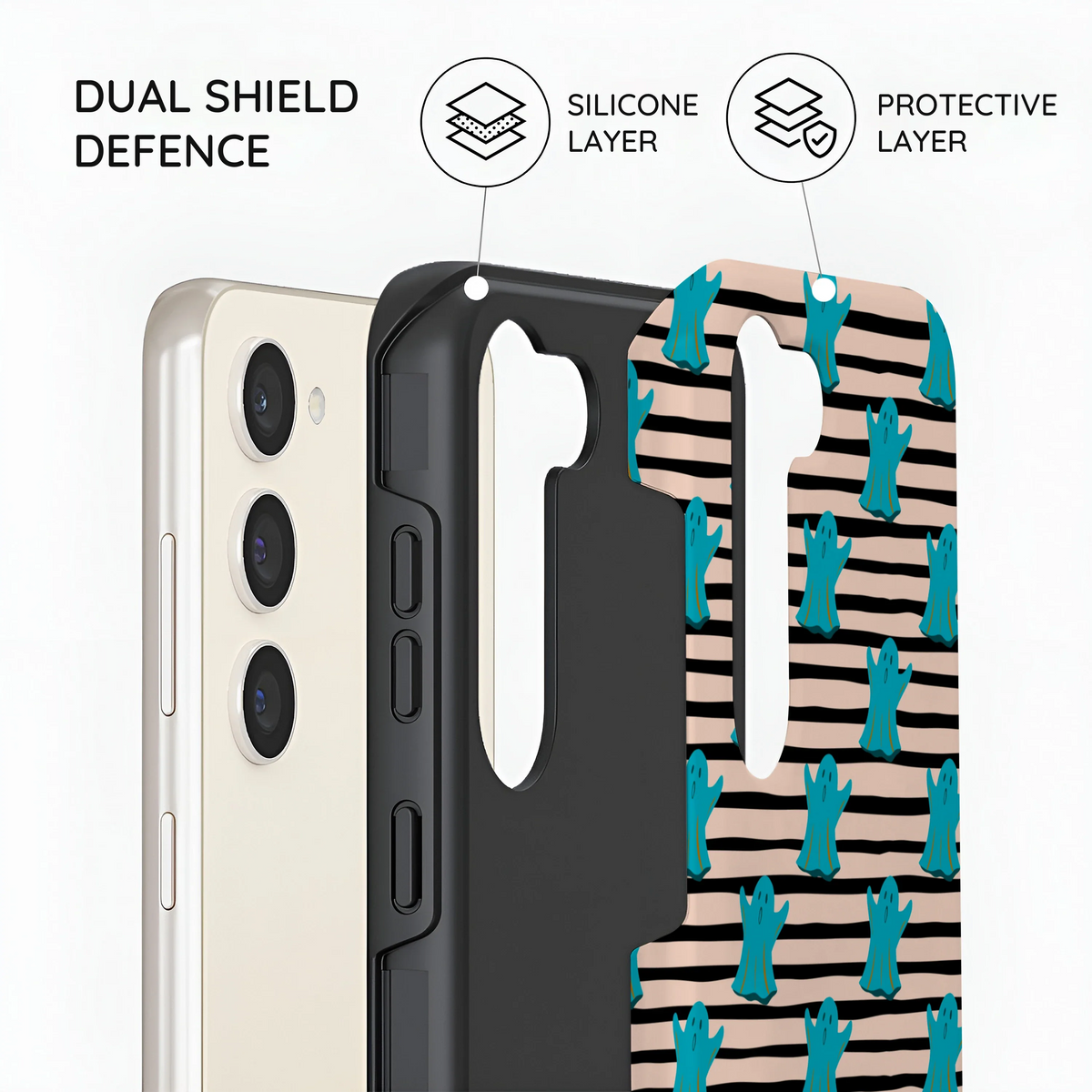 Boo Stripes - Samsung Galaxy S23 Case