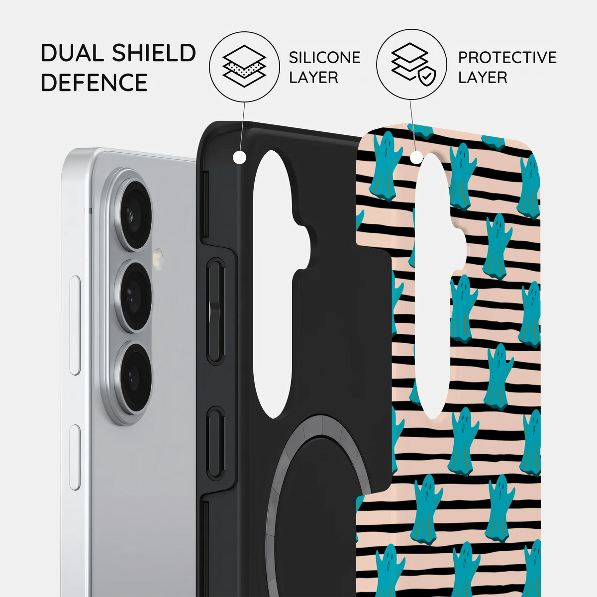 Boo Stripes - Samsung Galaxy S26 Case