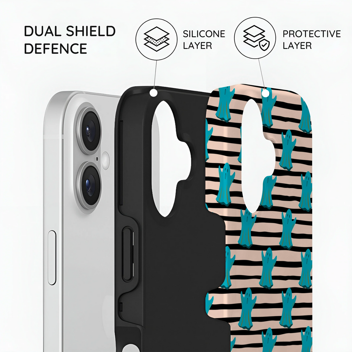 Boo Stripes - iPhone 16 Case