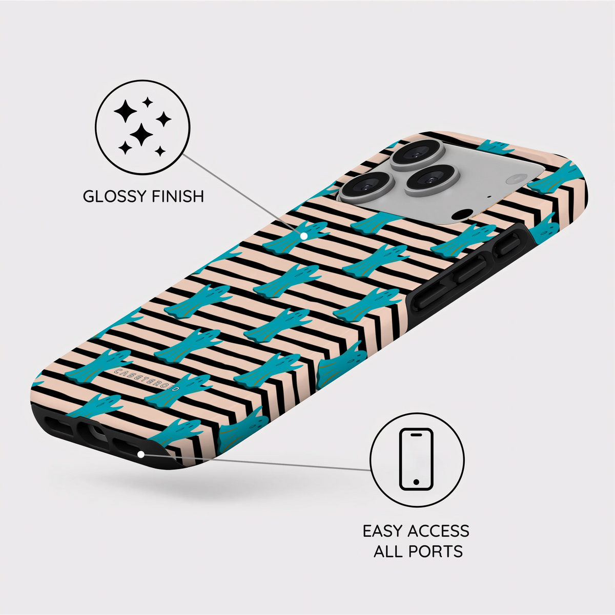 Boo Stripes - iPhone 18 Pro Case