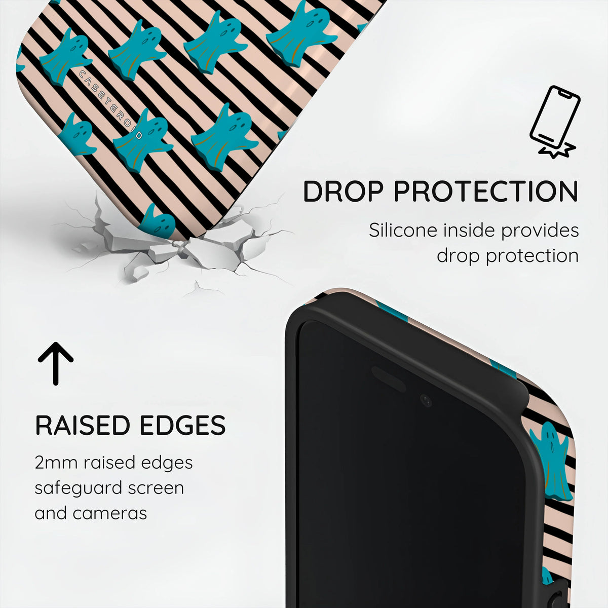 Boo Stripes - iPhone 18 Pro Case