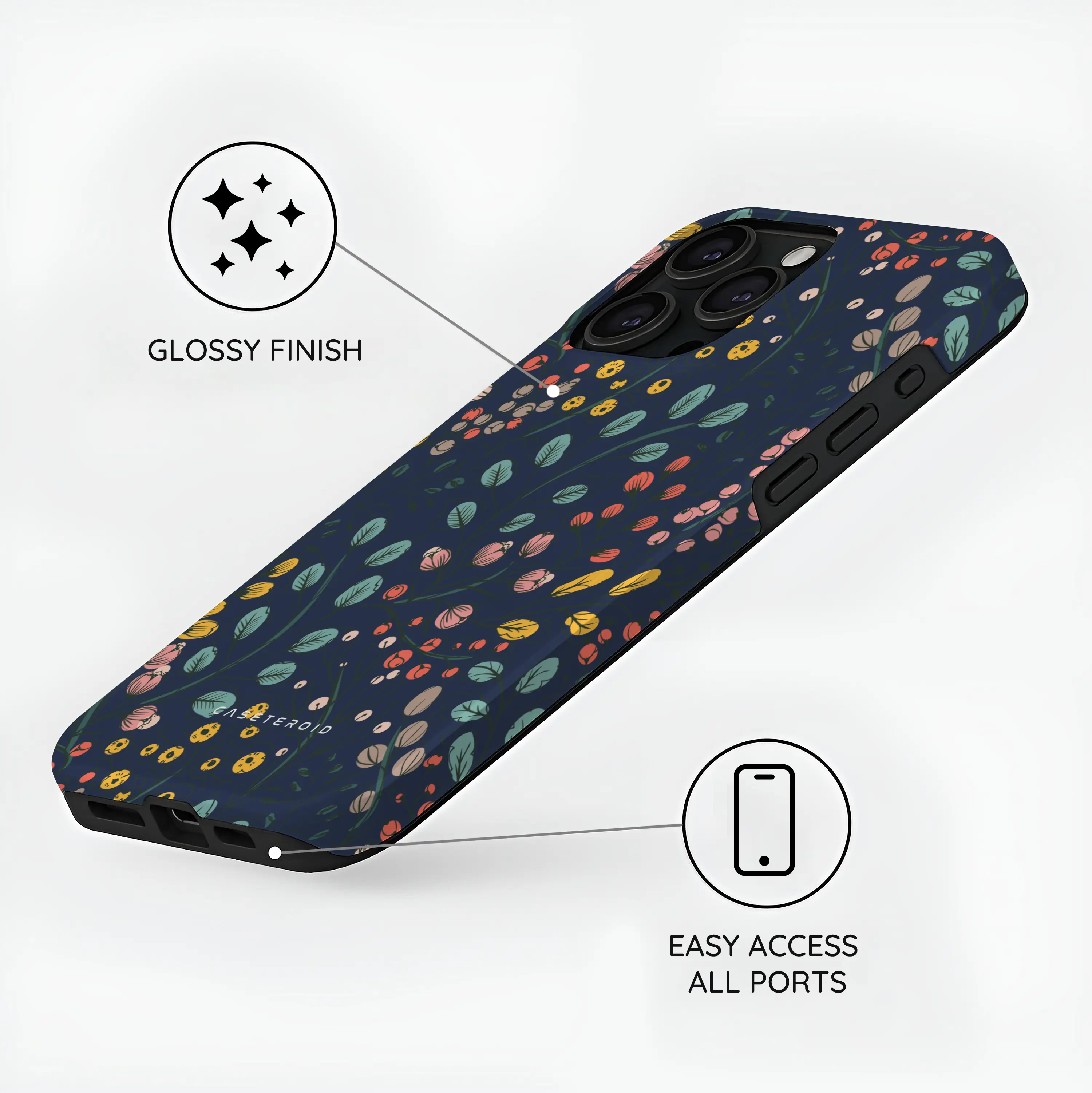 Botanical Kaleidoscope - iPhone 15 Pro Case