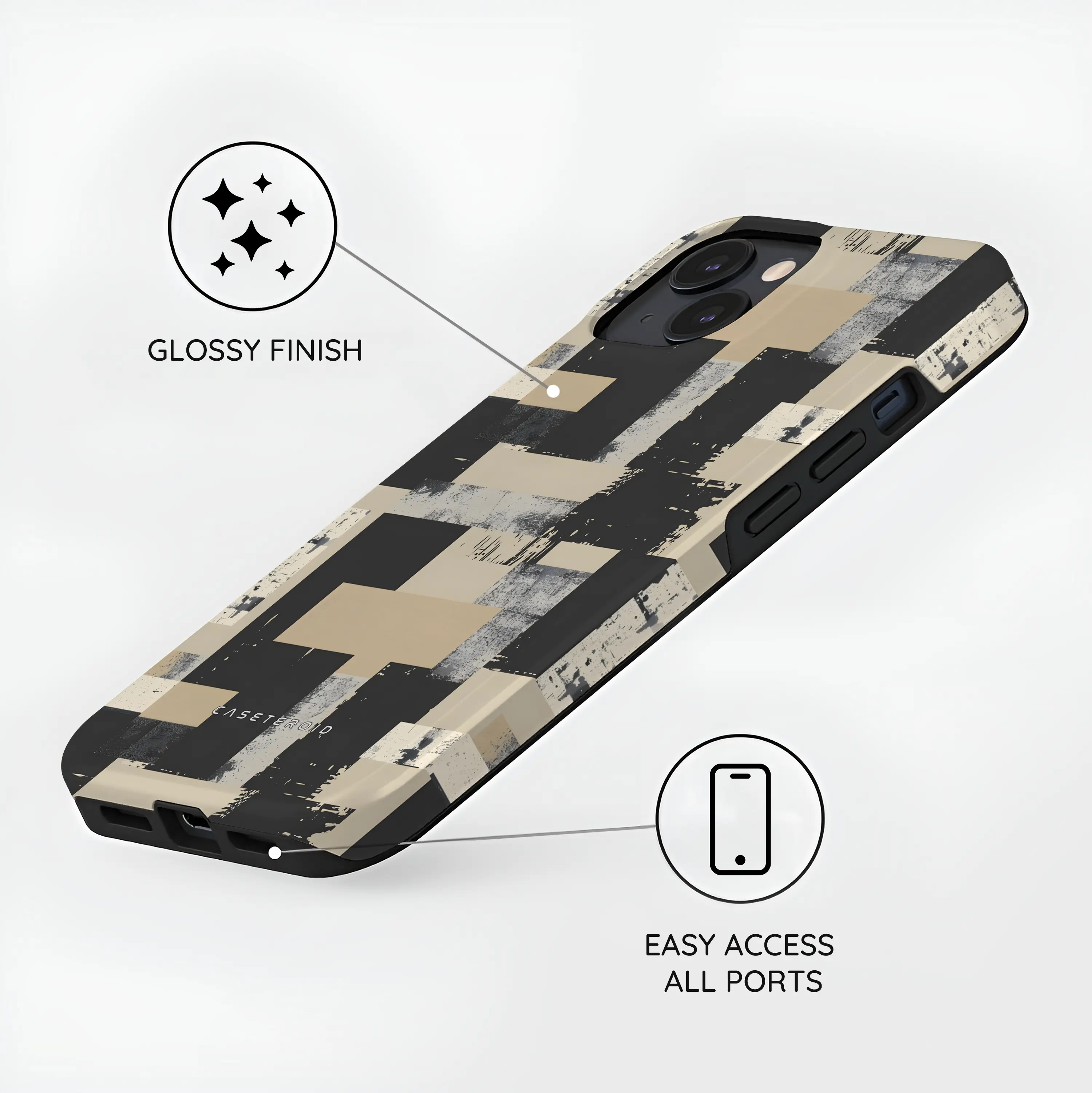 Brutal Geometry - iPhone 15 Plus Case