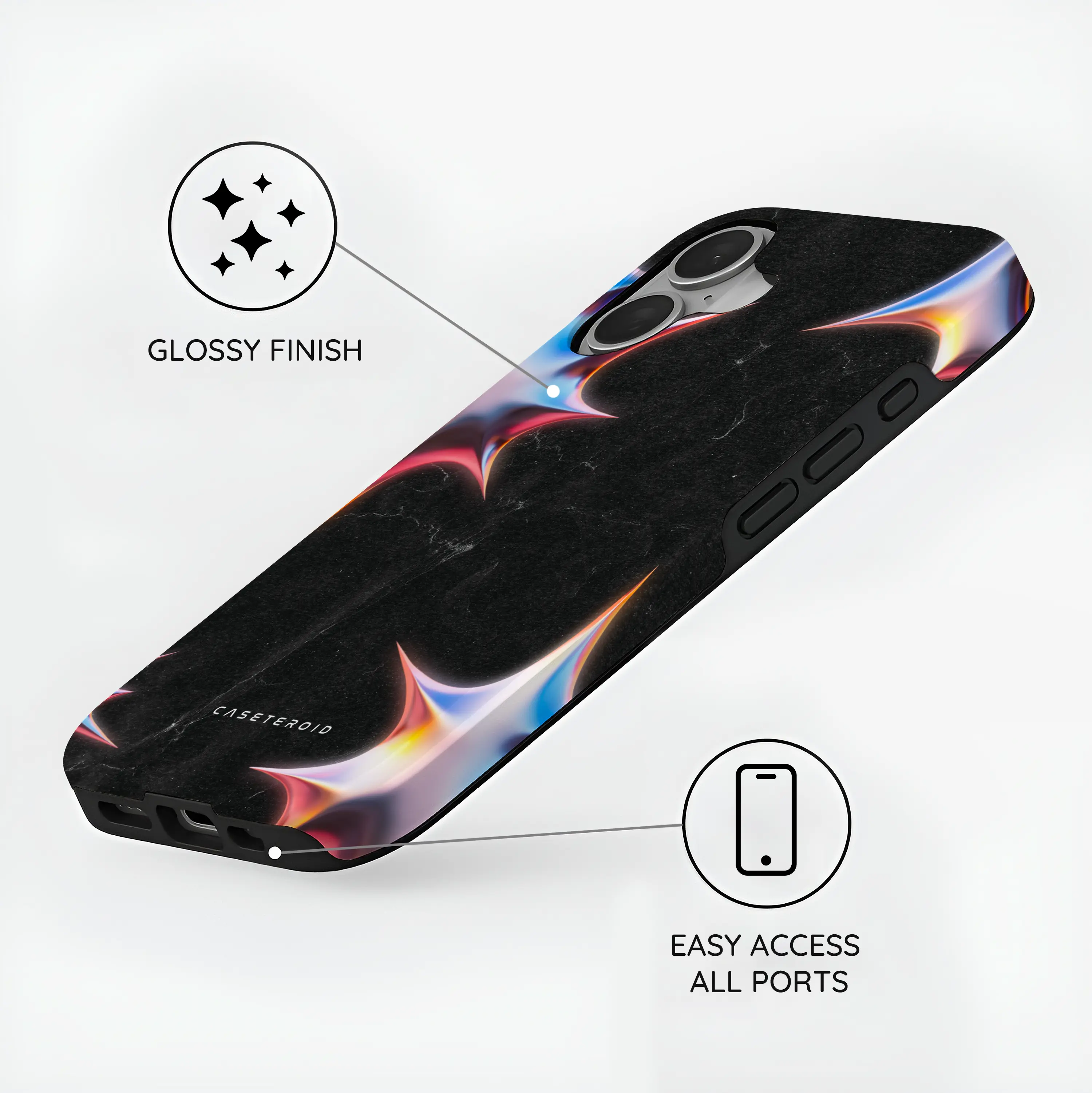 Celestial Noir Galaxy - iPhone 16 Case