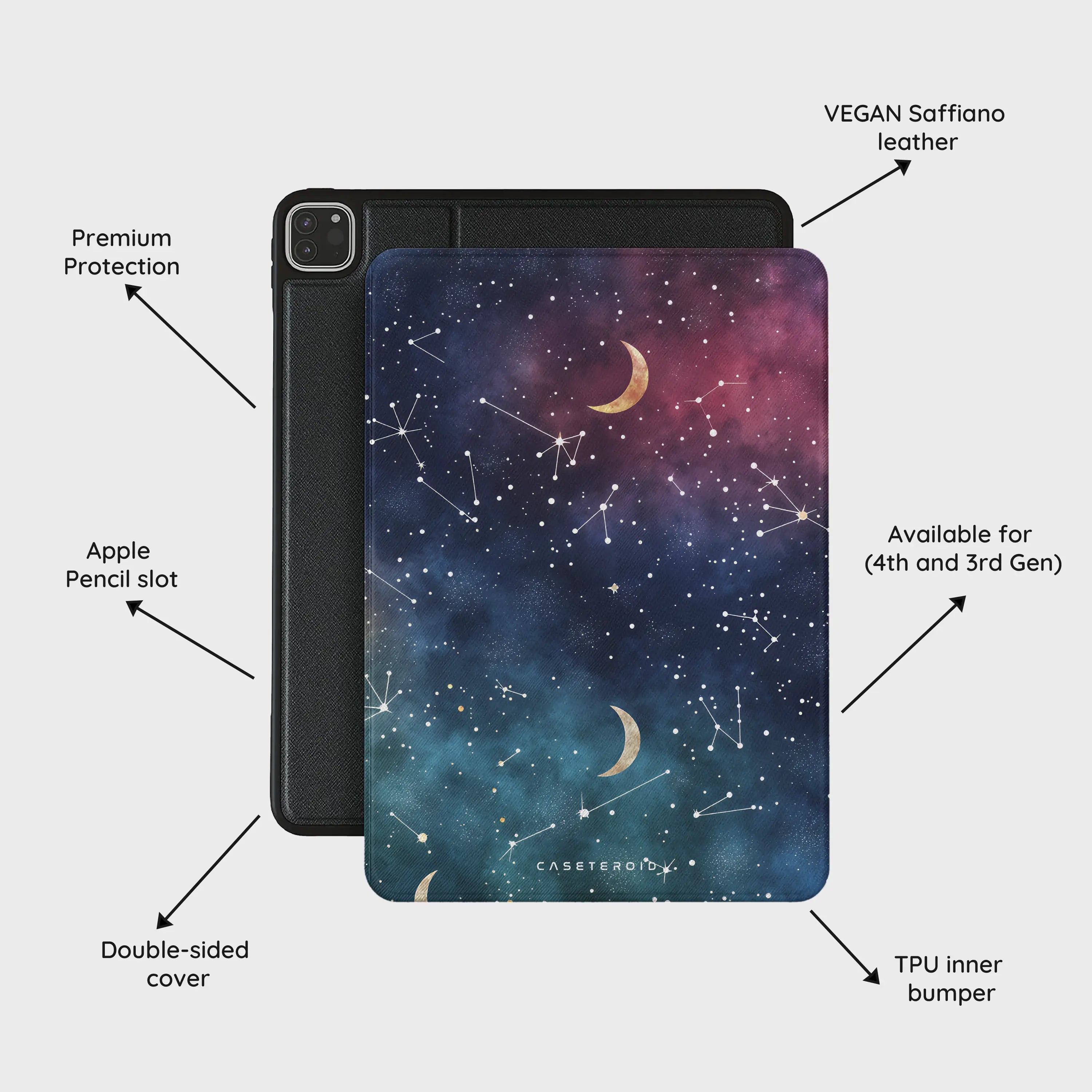 Cosmic Moonlit Pattern - iPad Pro 11 (4th/3rd Gen) Case