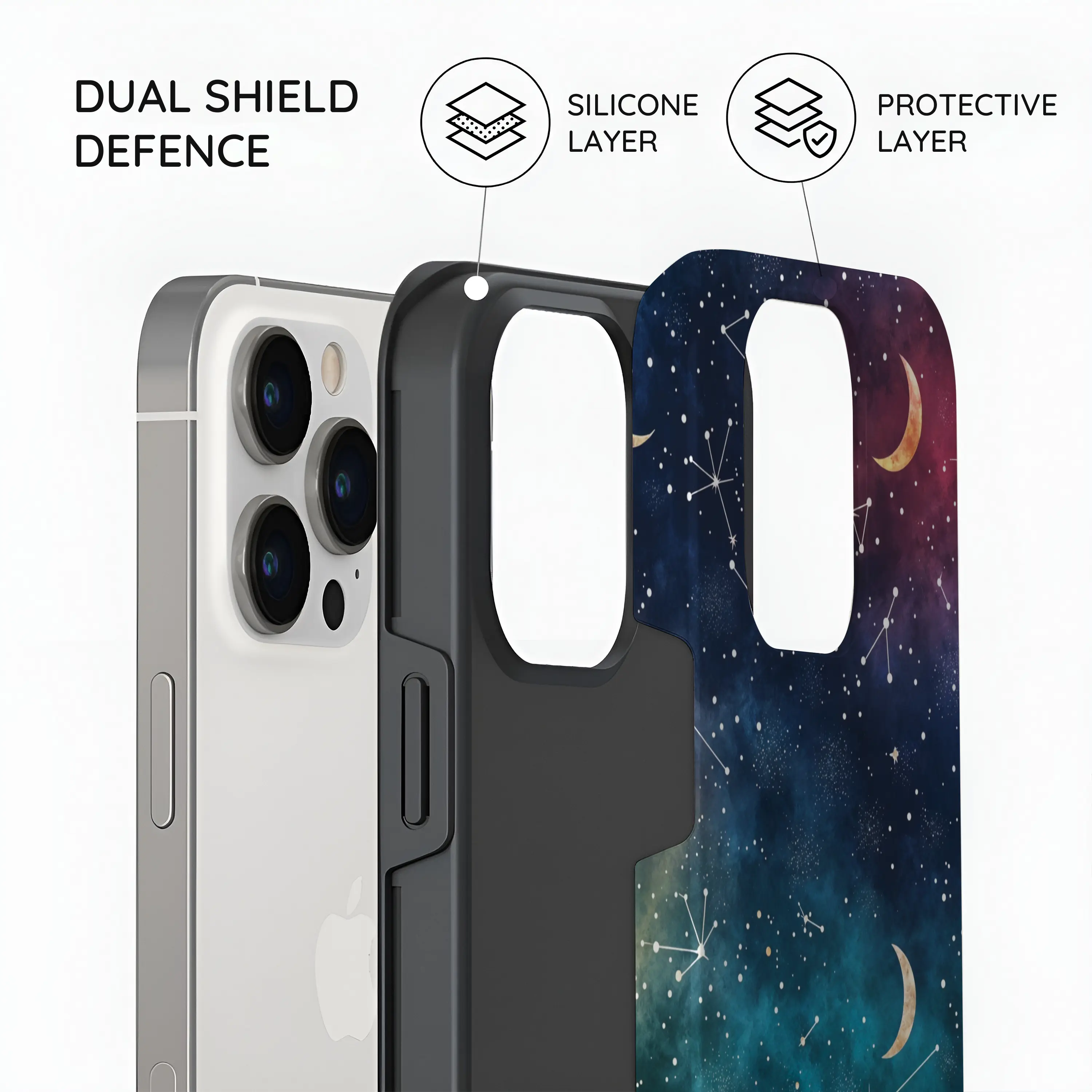 Cosmic Moonlit Pattern - iPhone 14 Pro Case