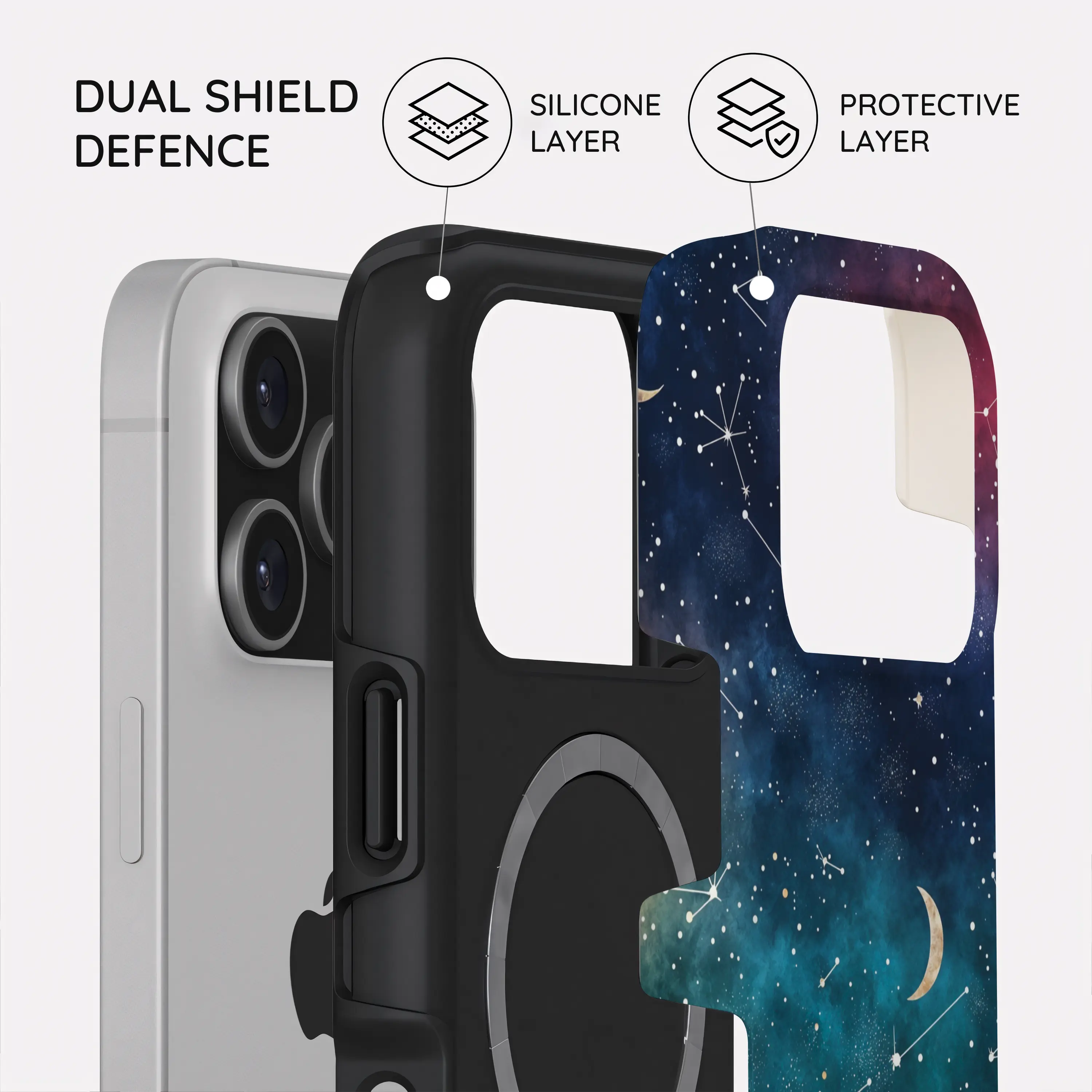Cosmic Moonlit Pattern - iPhone 17 Pro Case