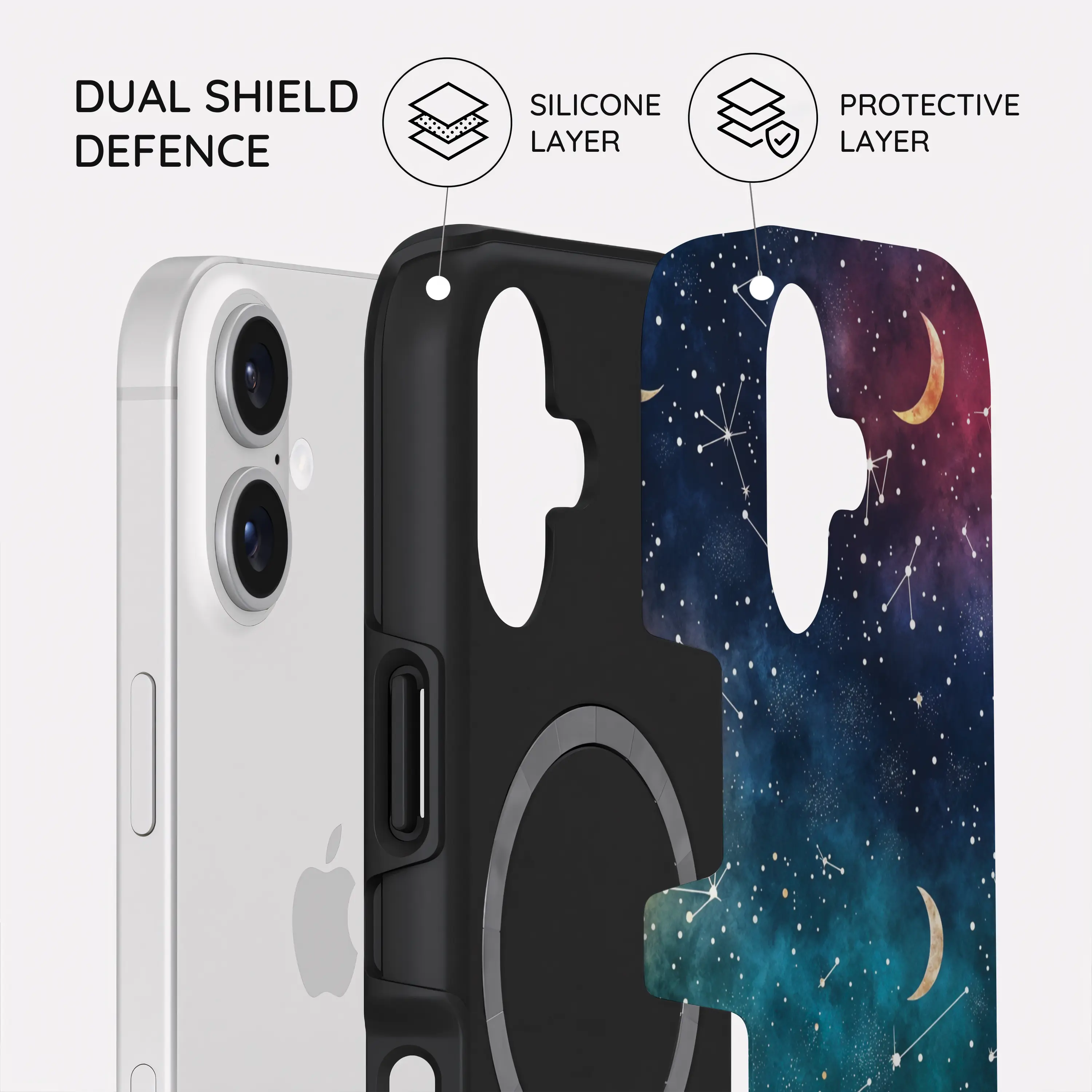 Cosmic Moonlit Pattern - iPhone 17 Case