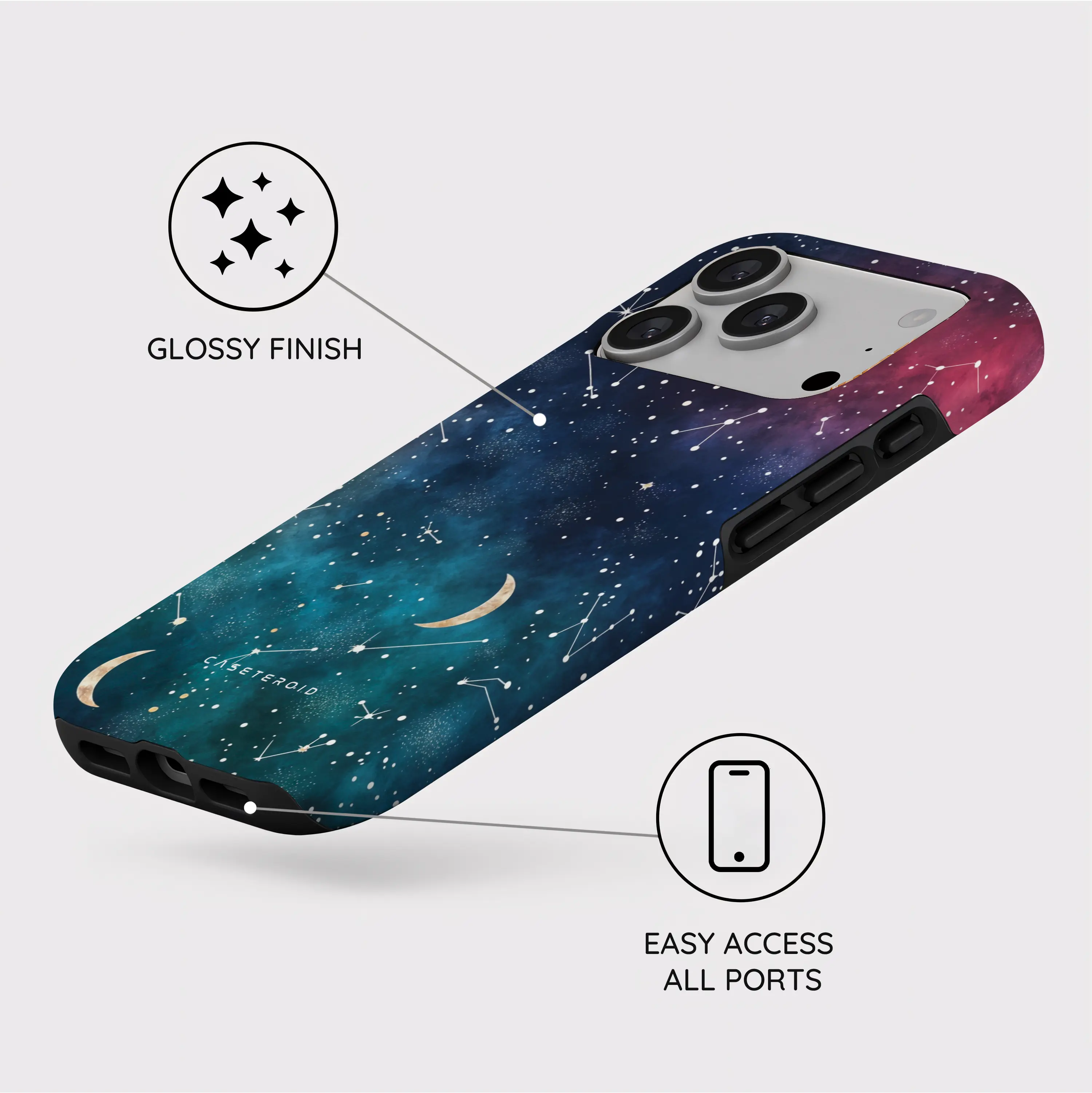 Cosmic Moonlit Pattern - iPhone 17 Pro Case