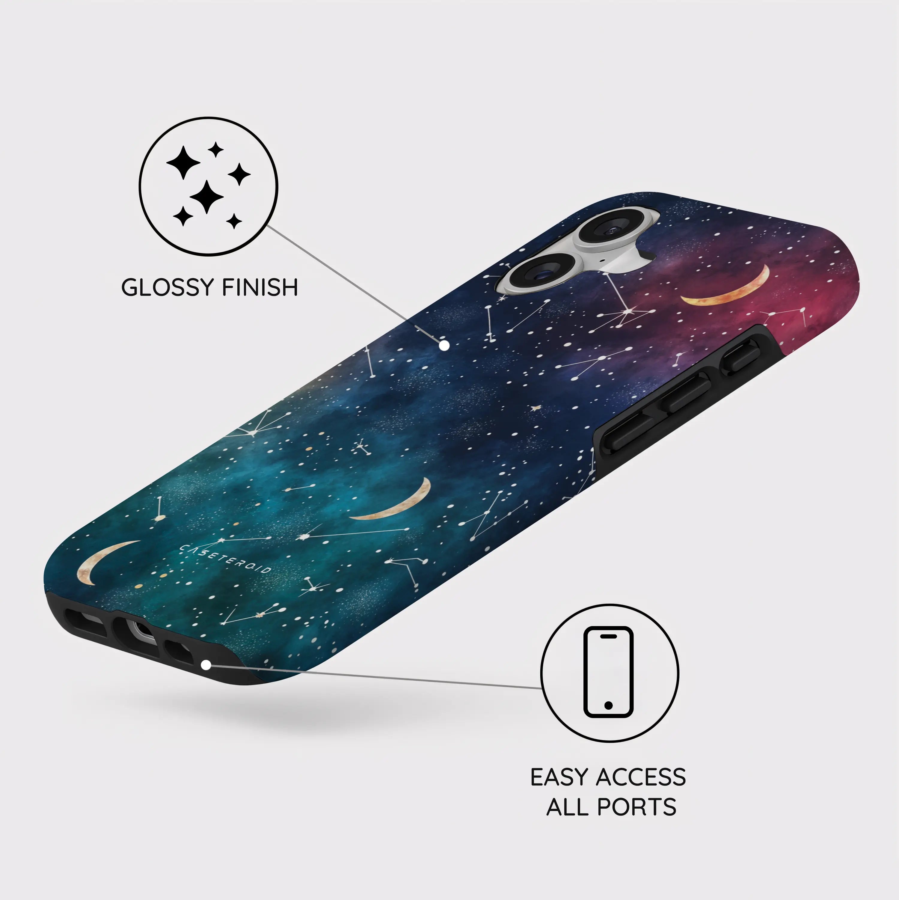 Cosmic Moonlit Pattern - iPhone 17 Case