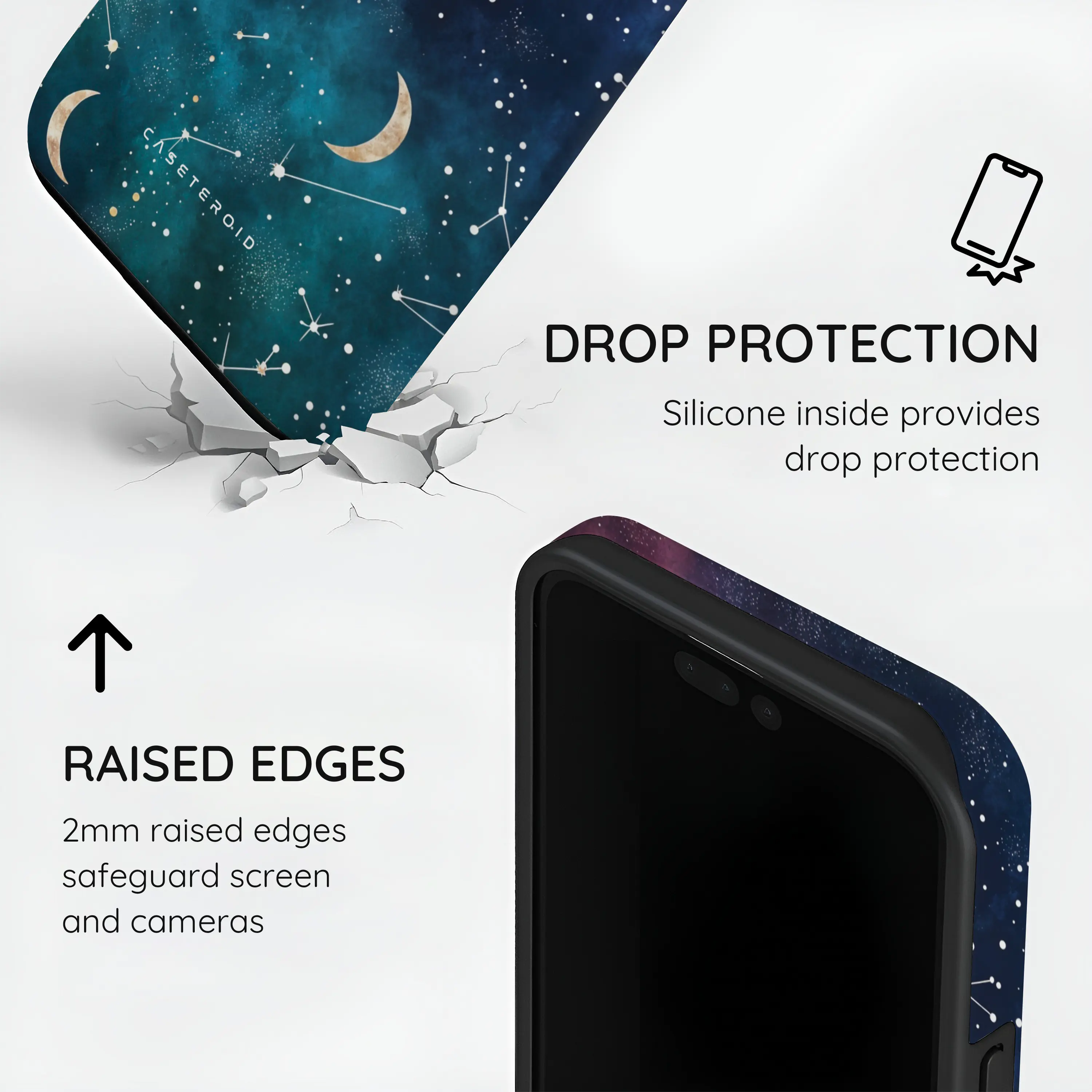 Cosmic Moonlit Pattern - iPhone 15 Pro Case