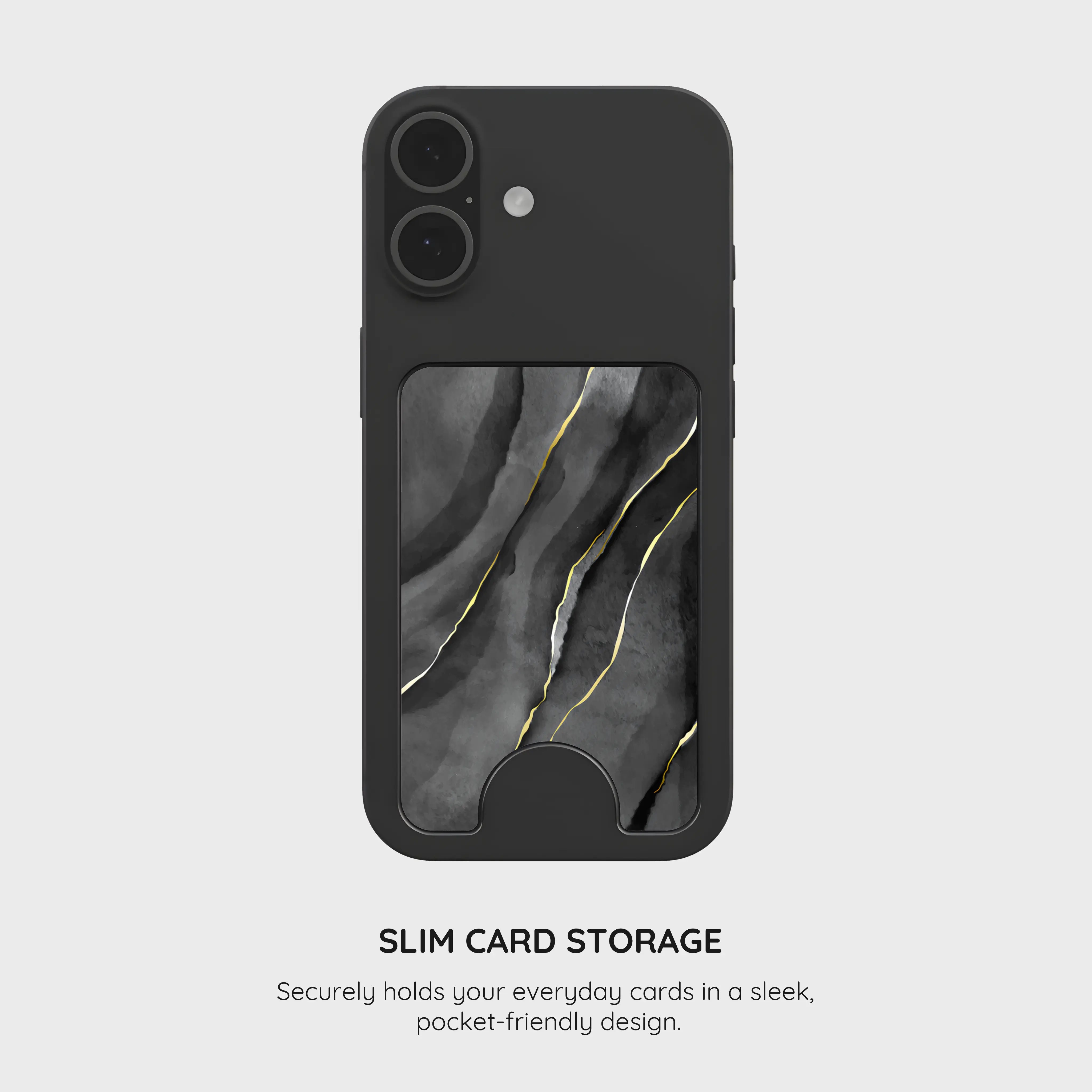 Eclipse Elegance - Magnetic Wallet & Stand