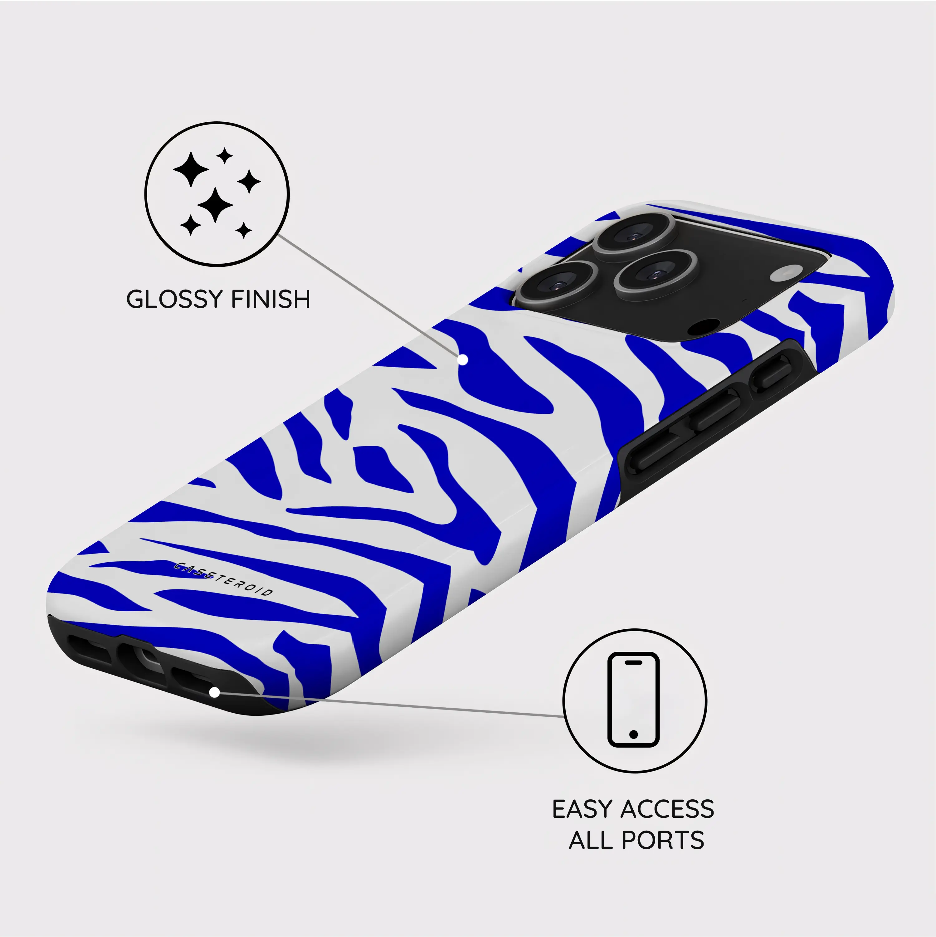 Electric Zebra - iPhone 17 Pro Case