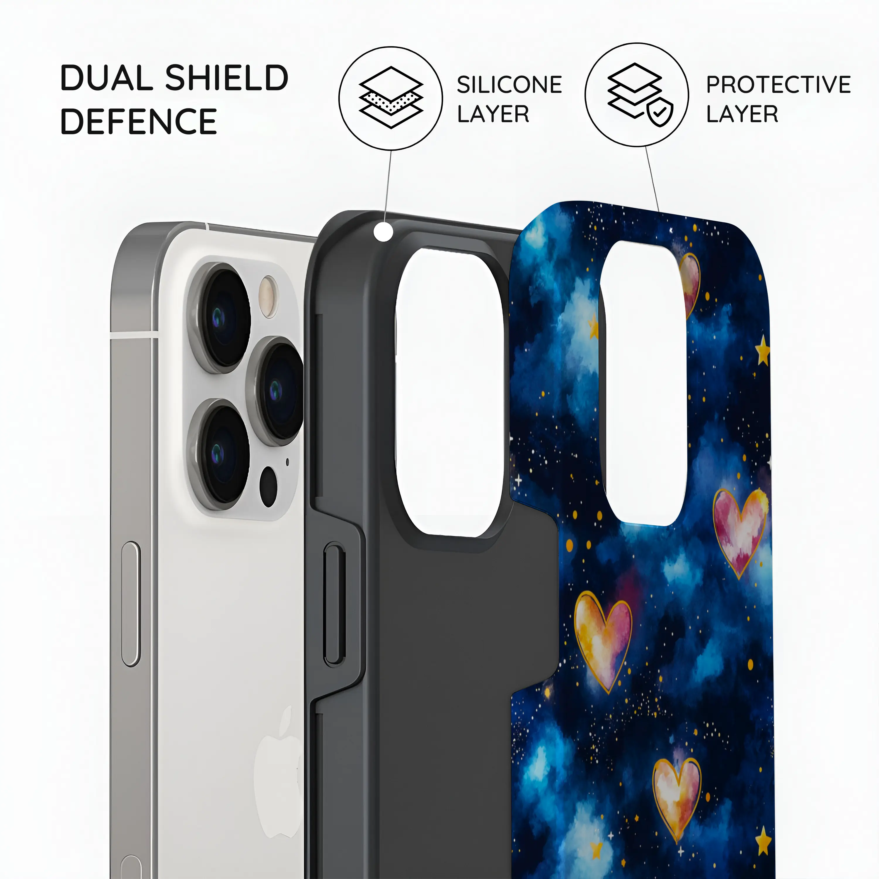 Hearts of the Cosmos - iPhone 14 Pro Case