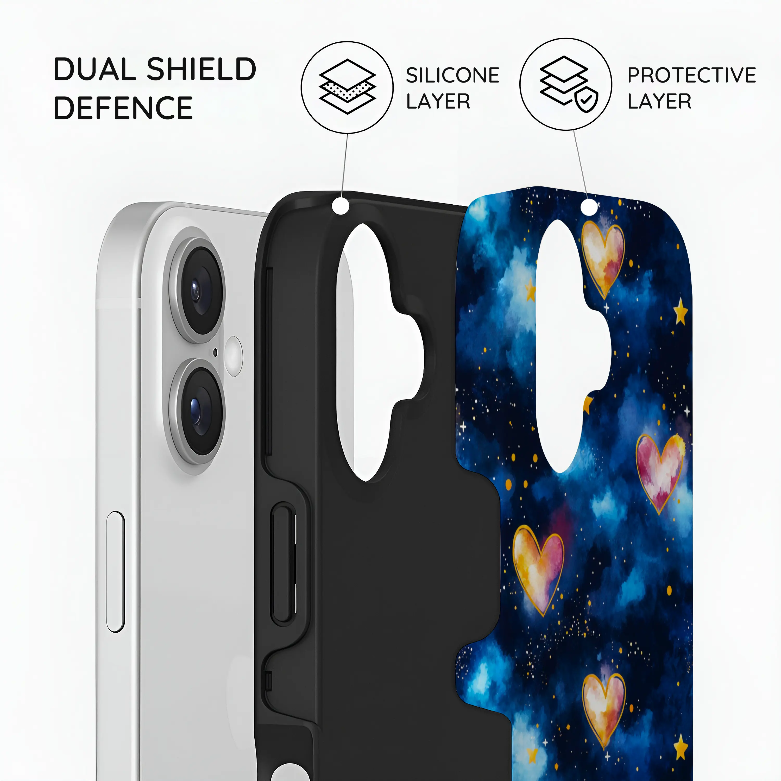 Hearts of the Cosmos - iPhone 16 Case