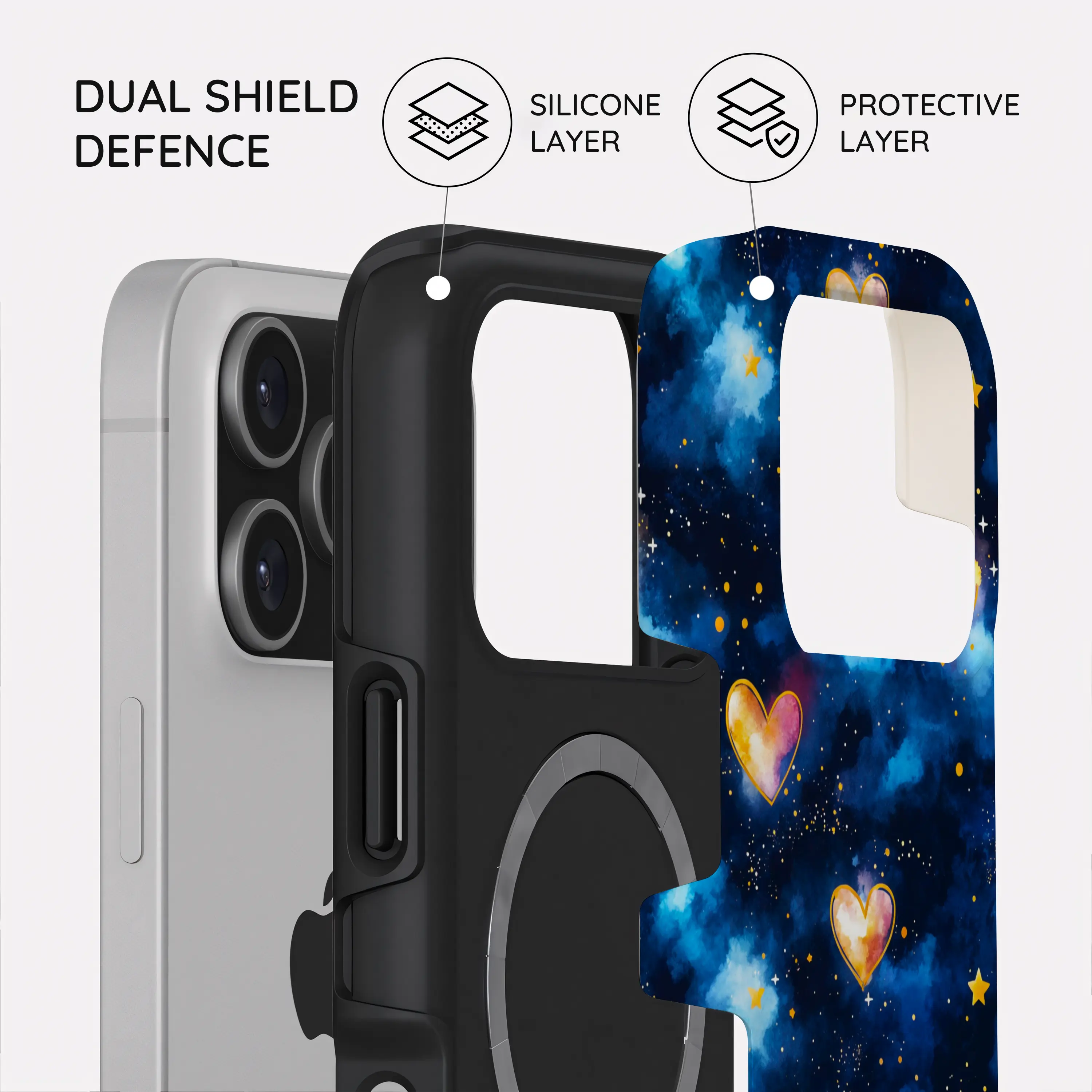 Hearts of the Cosmos - iPhone 17 Pro Case