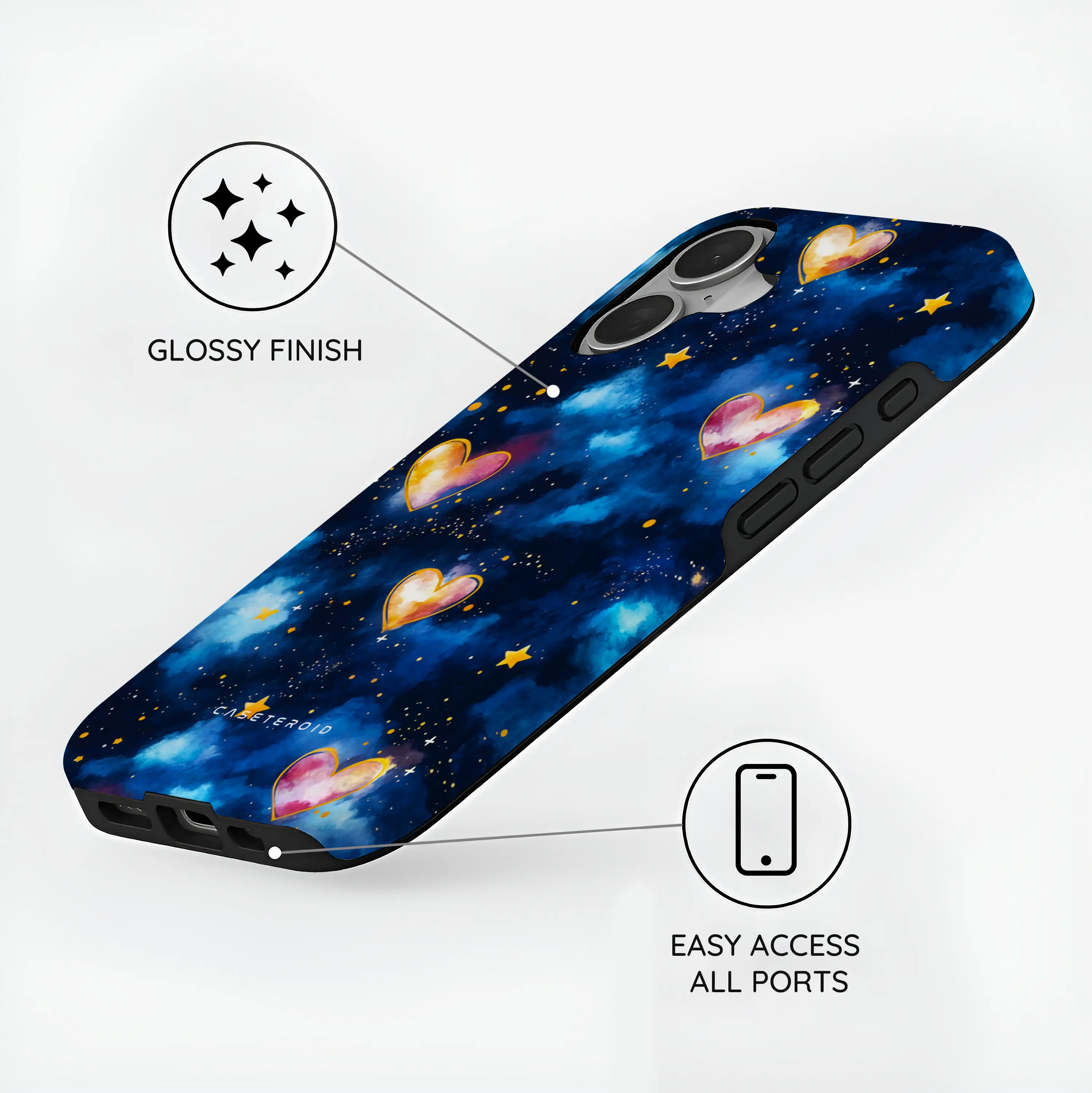 Hearts of the Cosmos - iPhone 16 Case