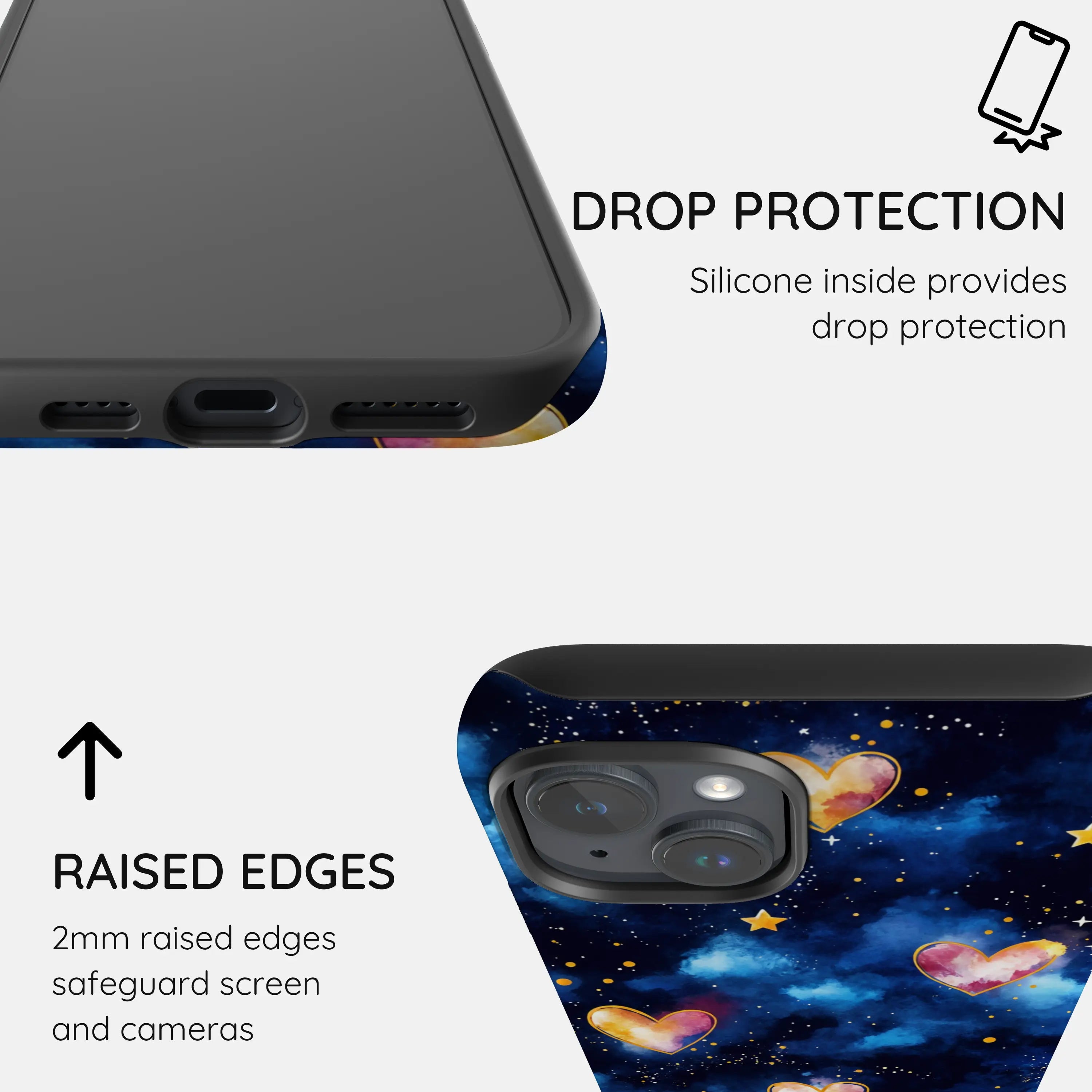 Hearts of the Cosmos - iPhone 15 Plus Case