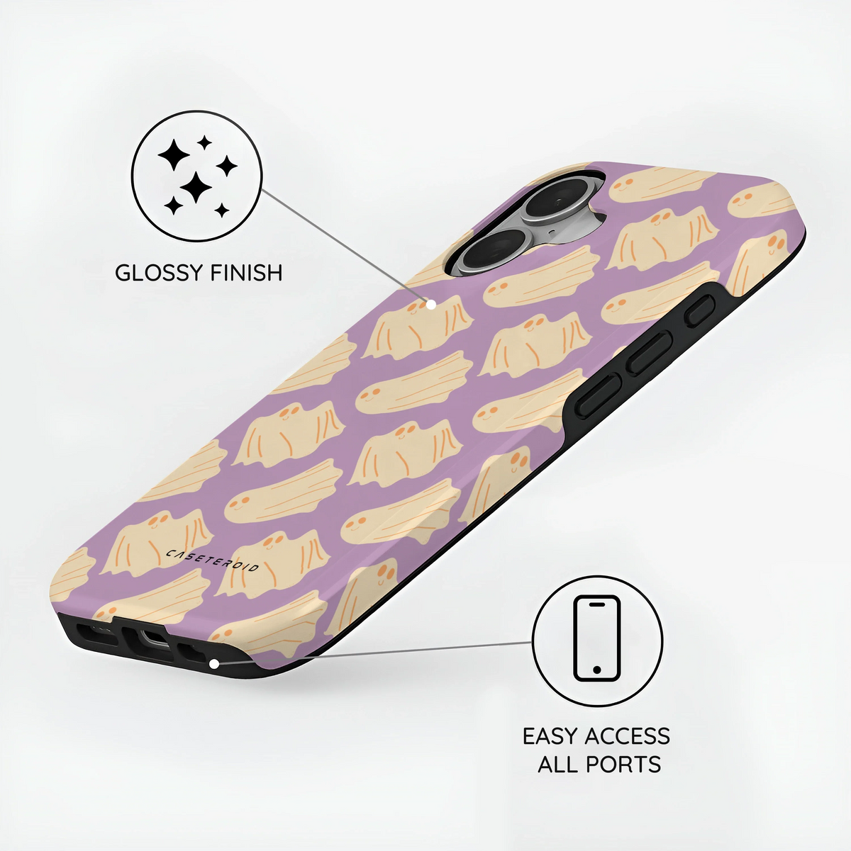 Lilac Ghostie - iPhone 16 Case