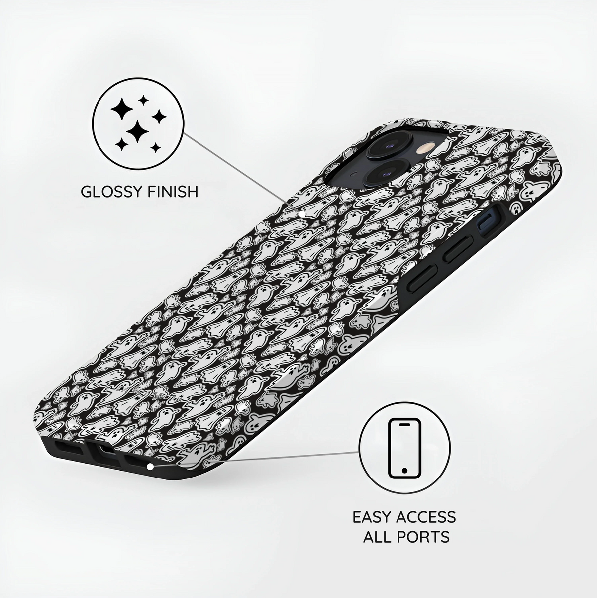 Monochrome Mayhem - iPhone 14 Plus Case