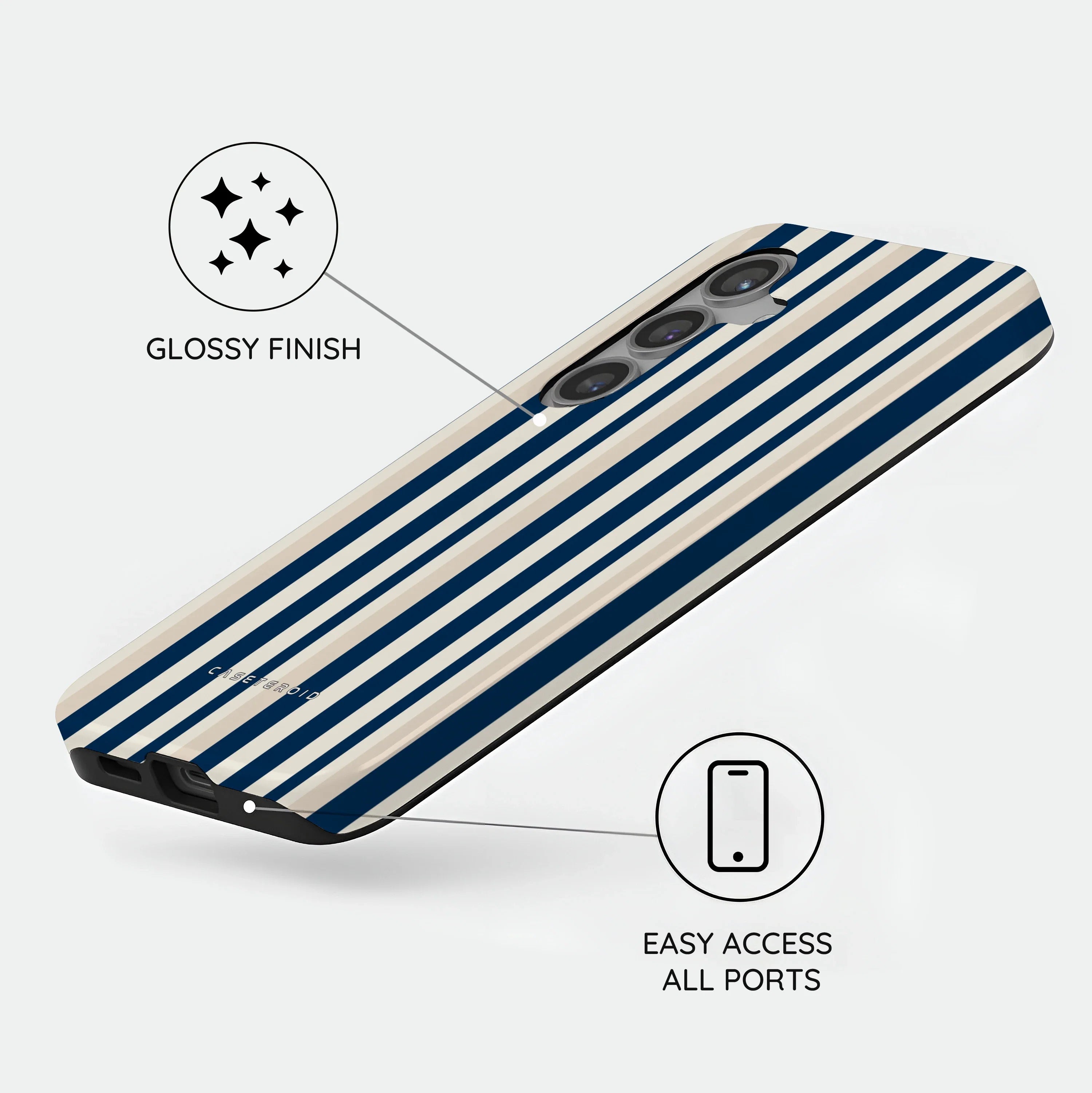 Navy Stripes - Samsung Galaxy S24 Case