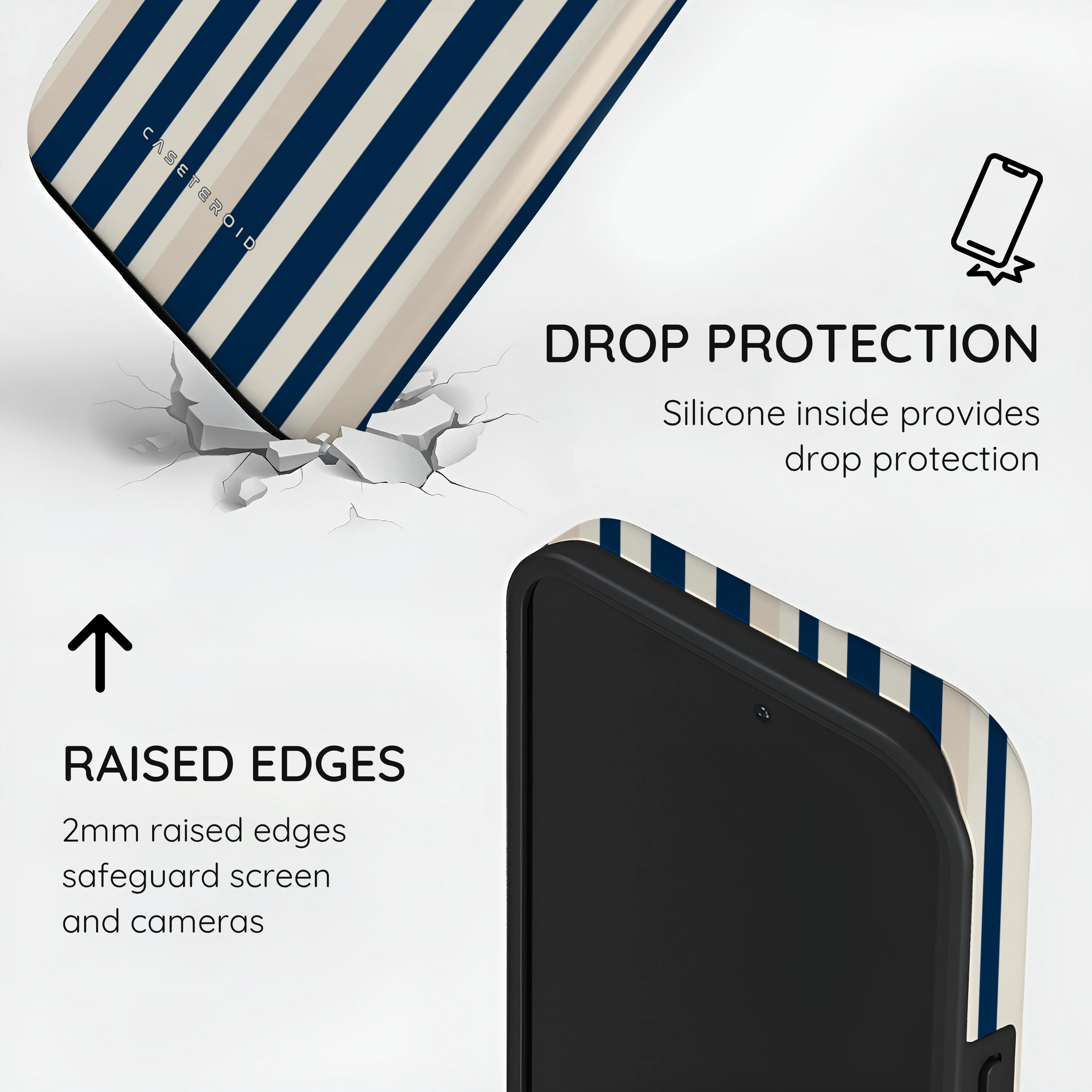 Navy Stripes - iPhone 14 Case