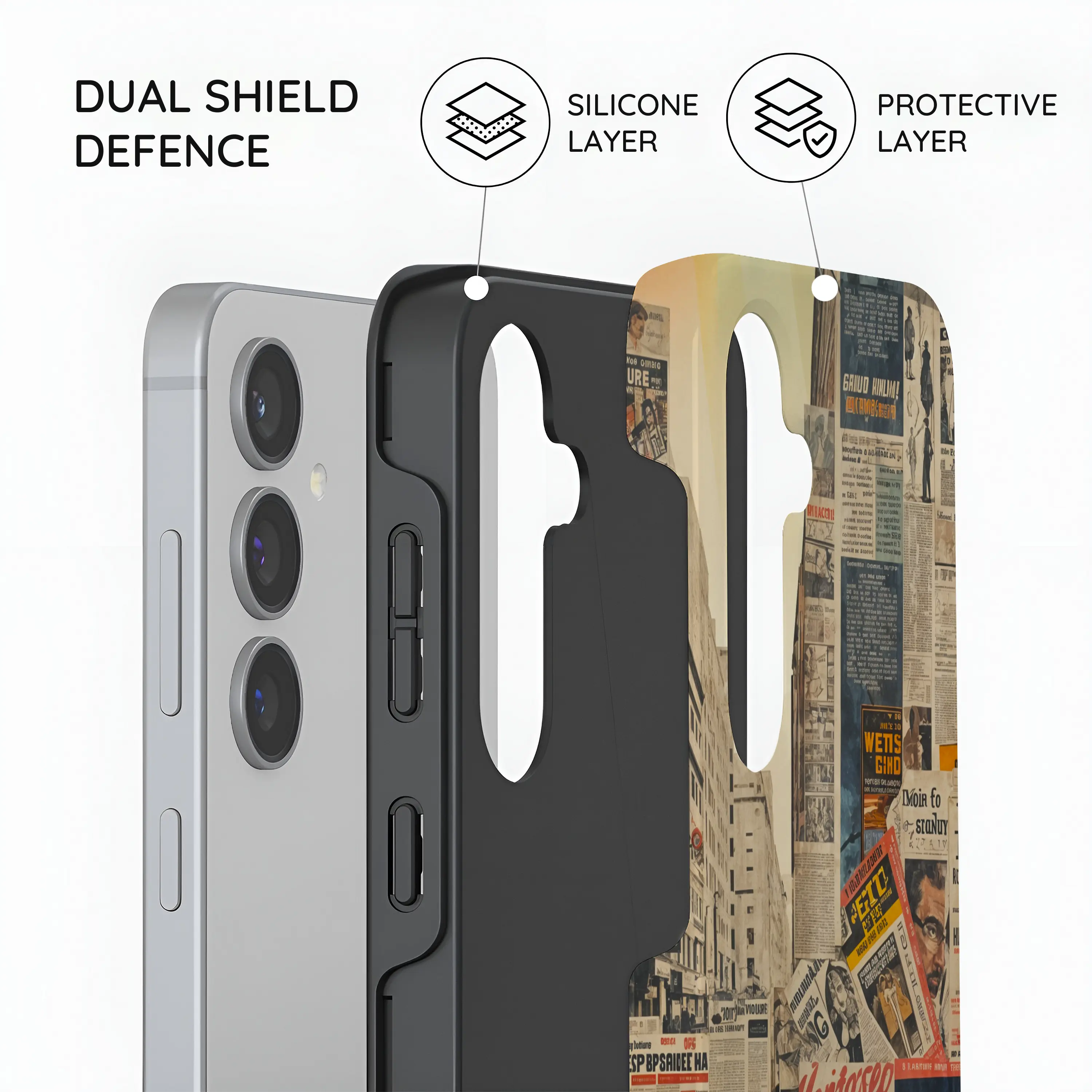 Newsprint Chronicles - Samsung Galaxy S24 Plus Case