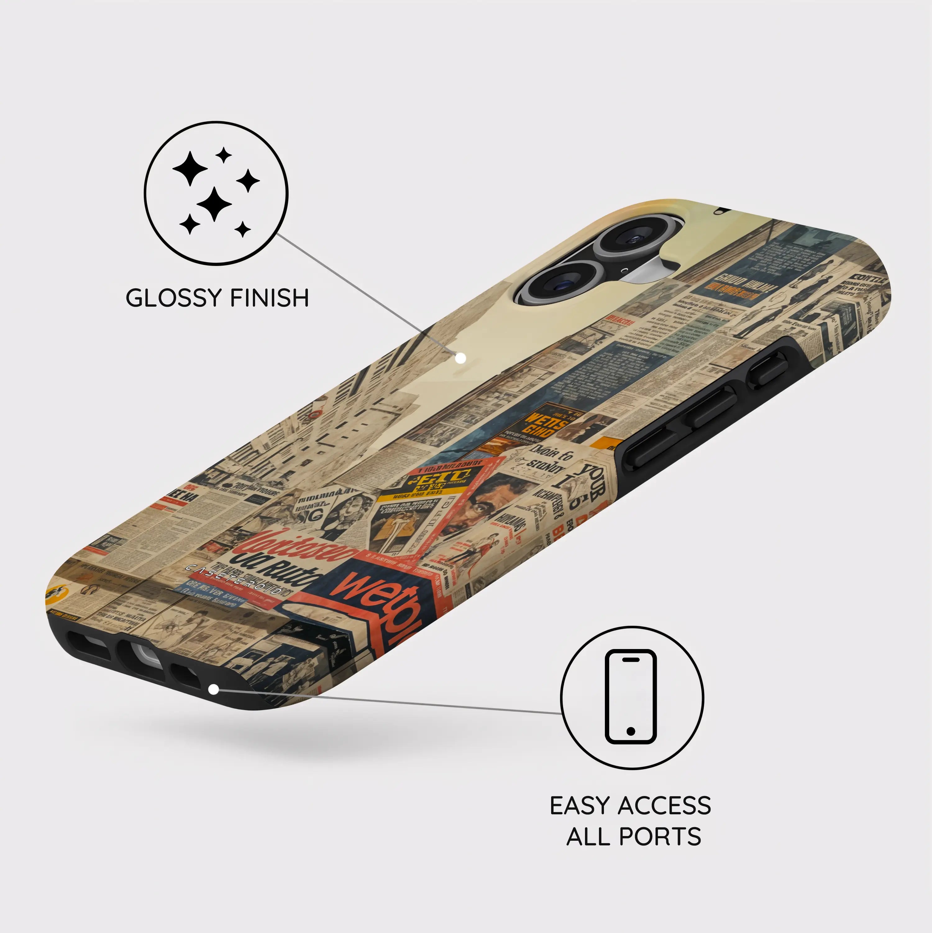Newsprint Chronicles - iPhone 17 Case