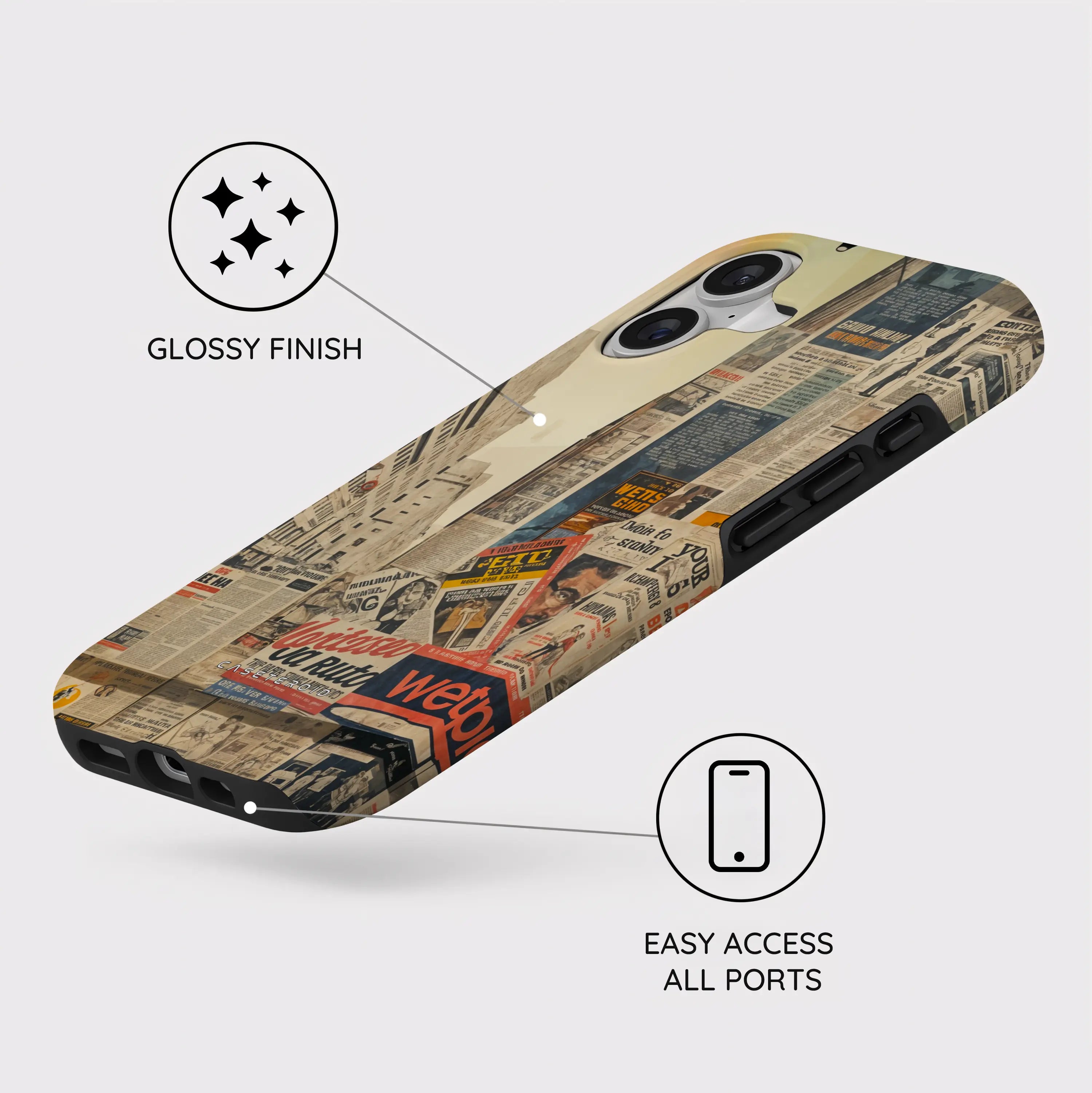 Newsprint Chronicles - iPhone 17 Case