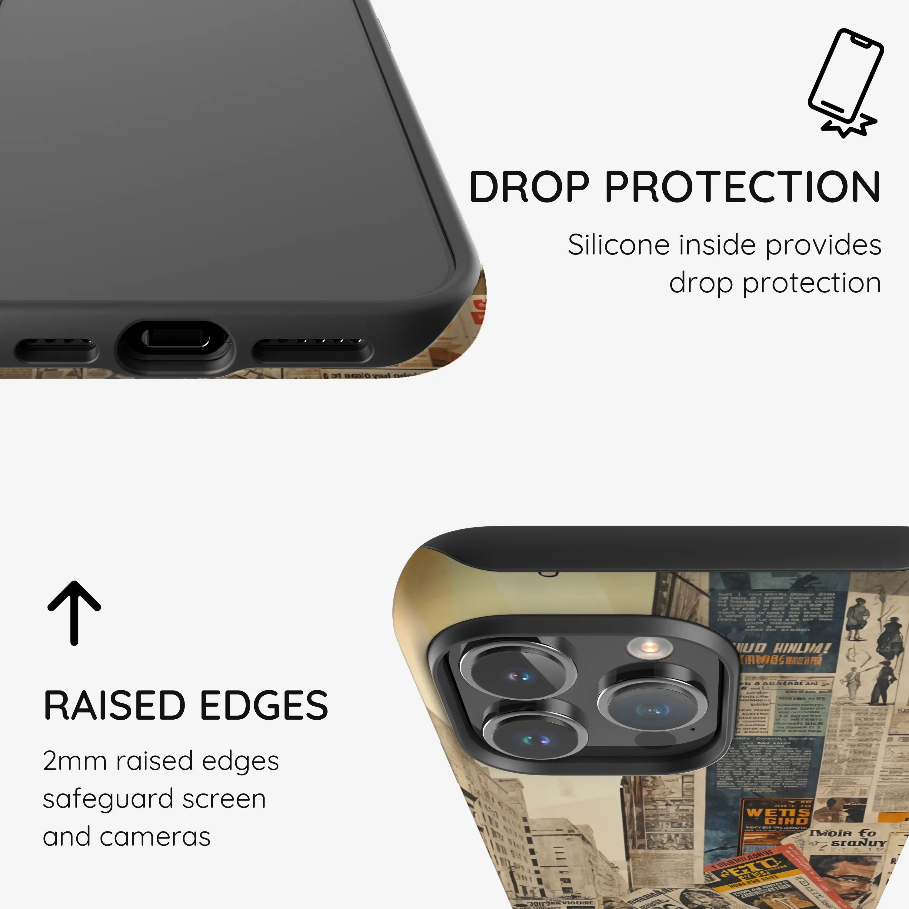 Newsprint Chronicles - iPhone 14 Pro Max Case