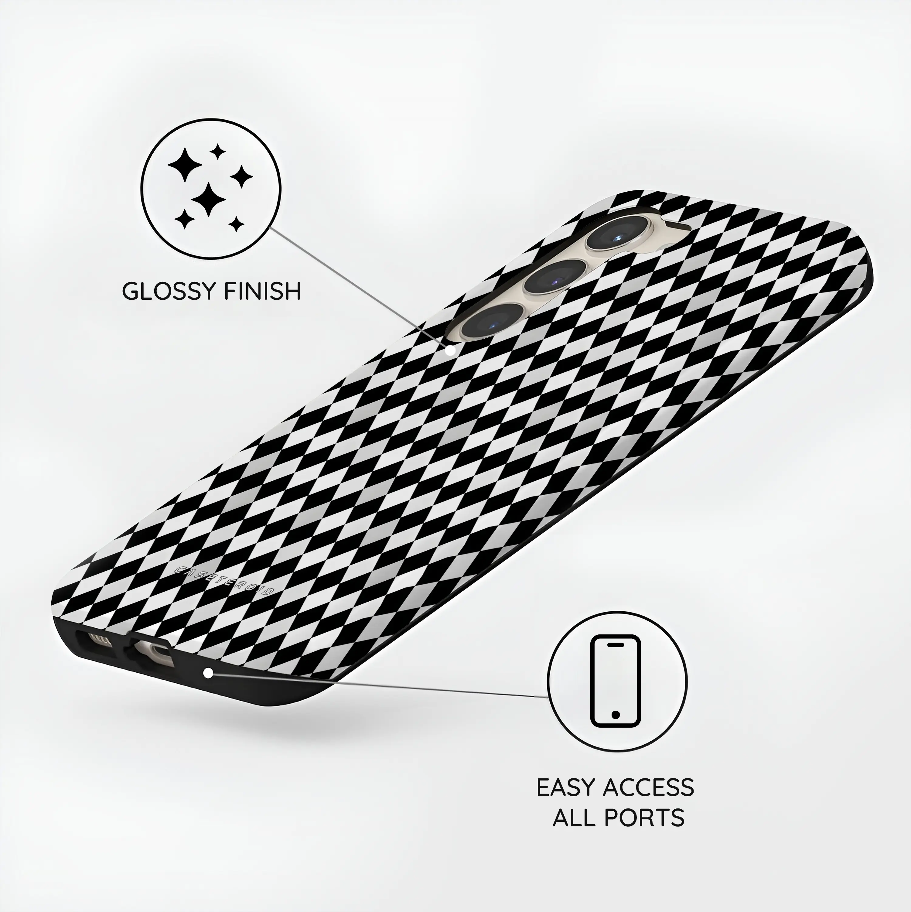 Noir Diamonds - Samsung Galaxy S23 Plus Case