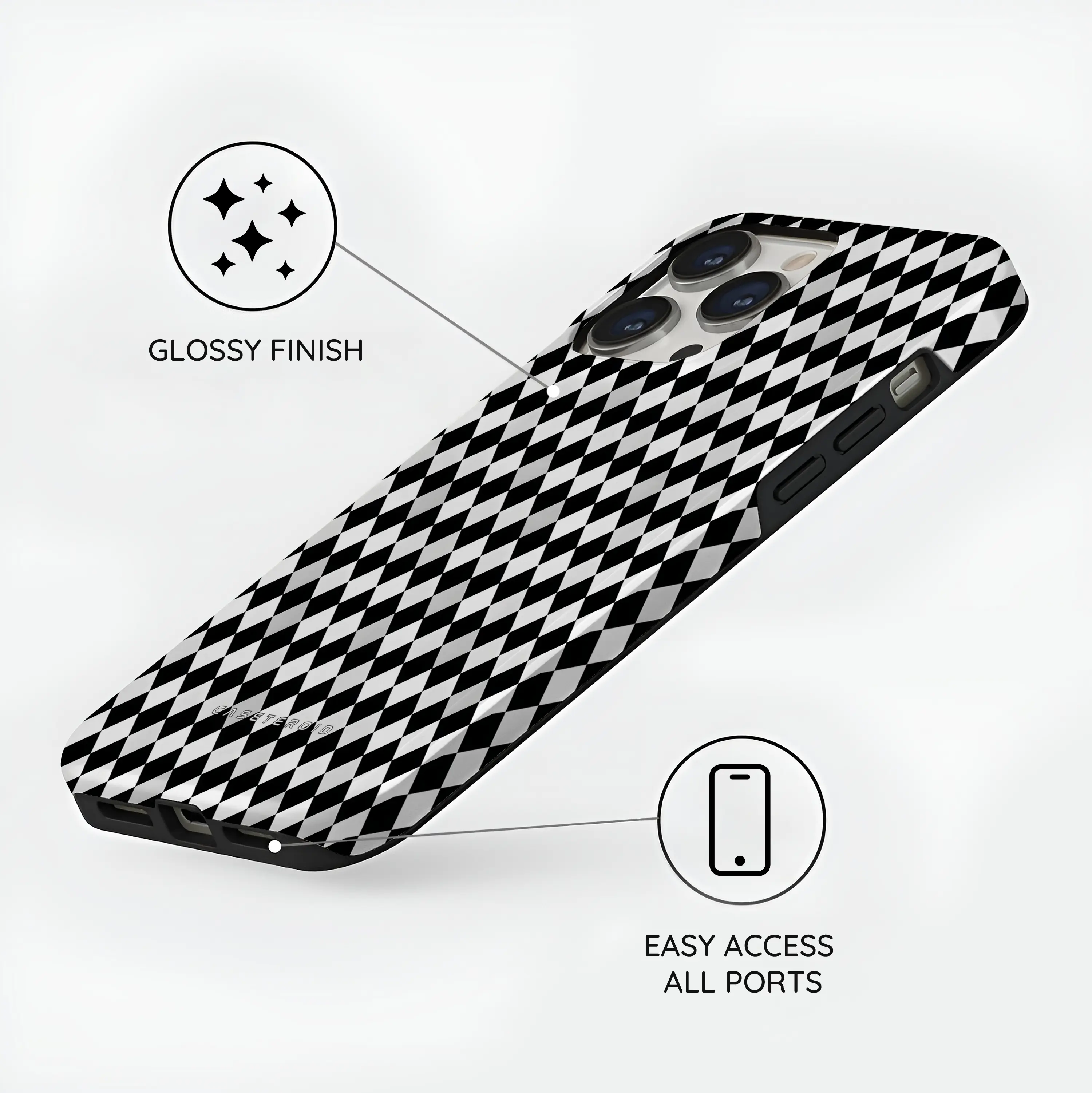 Noir Diamonds - iPhone 14 Pro Max Case