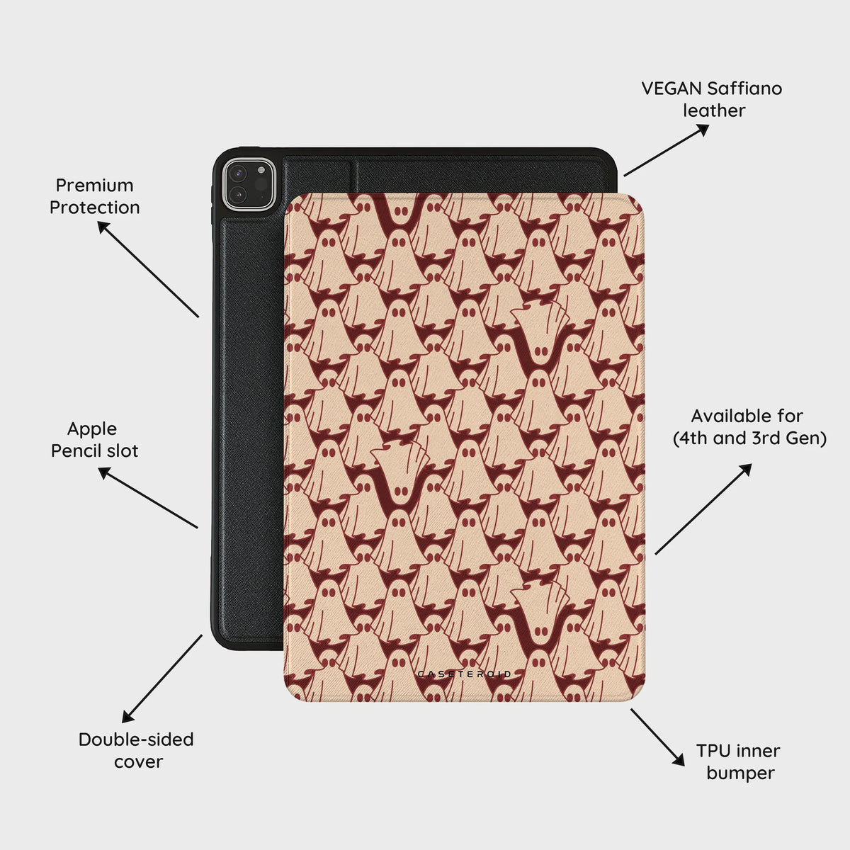 Oxblood Phantoms - iPad Pro 11 (4th/3rd Gen) Case