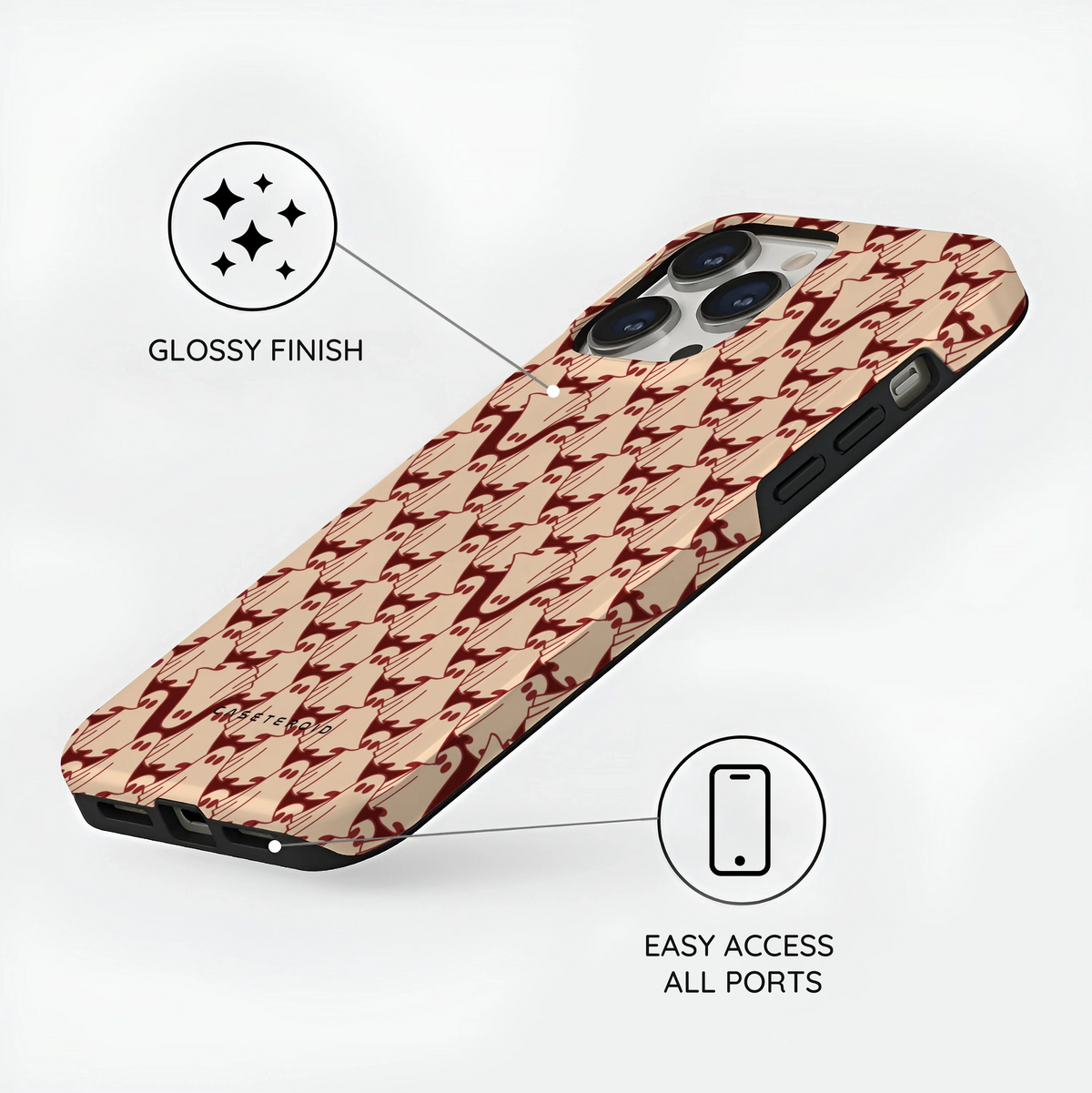 Oxblood Phantoms - iPhone 14 Pro Case