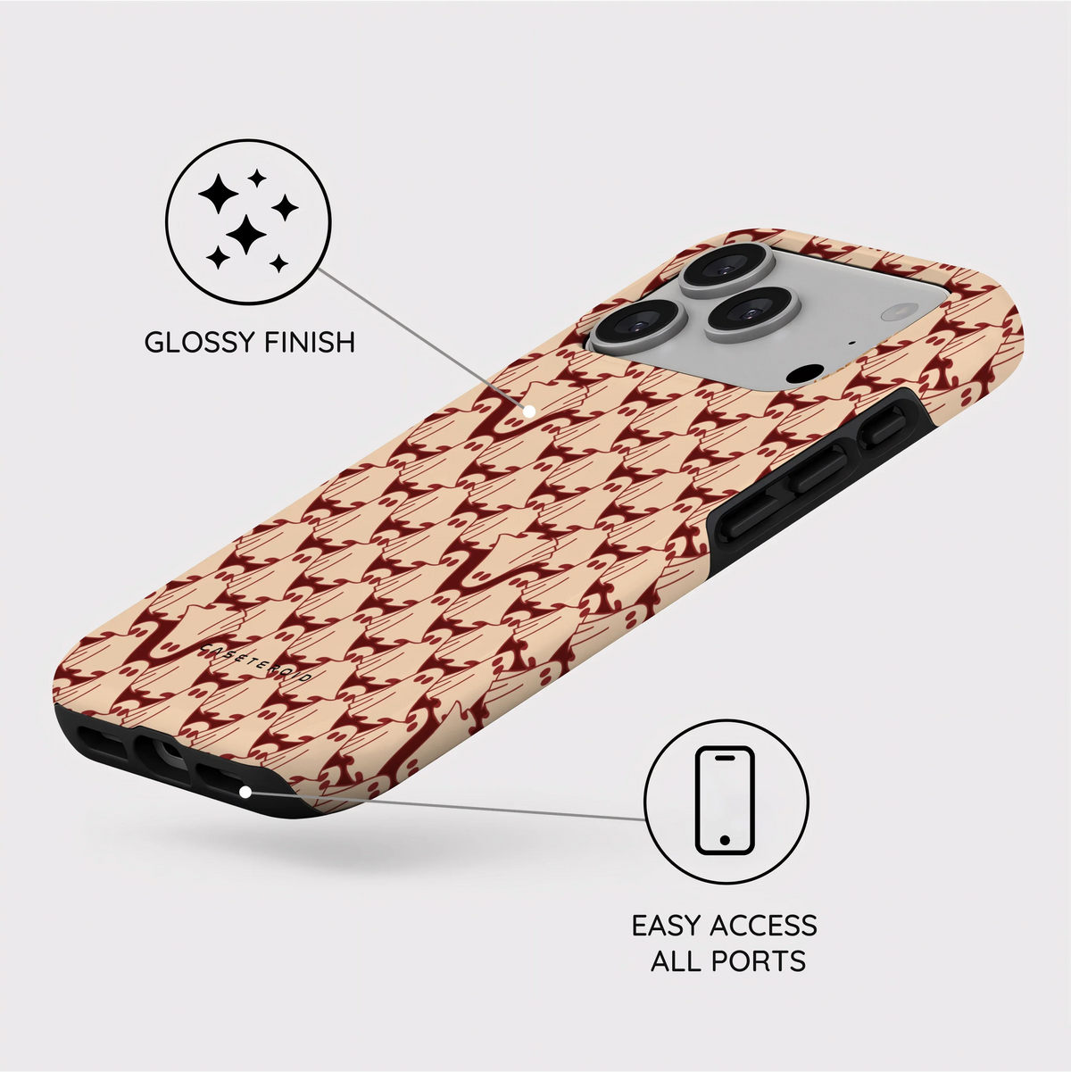 Oxblood Phantoms - iPhone 18 Pro Case