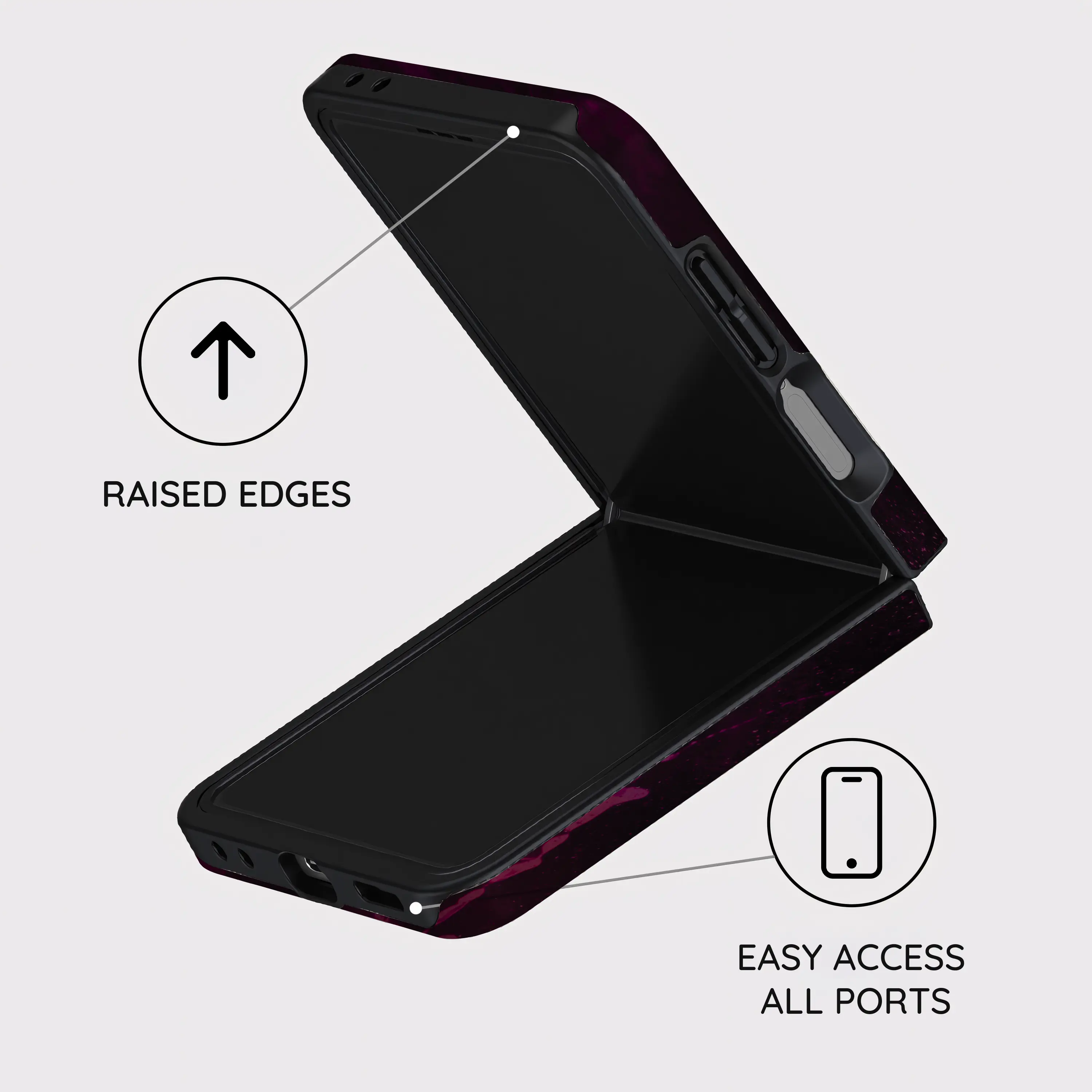 Purple Nebula Burst - Samsung Galaxy Z Flip 7 Case