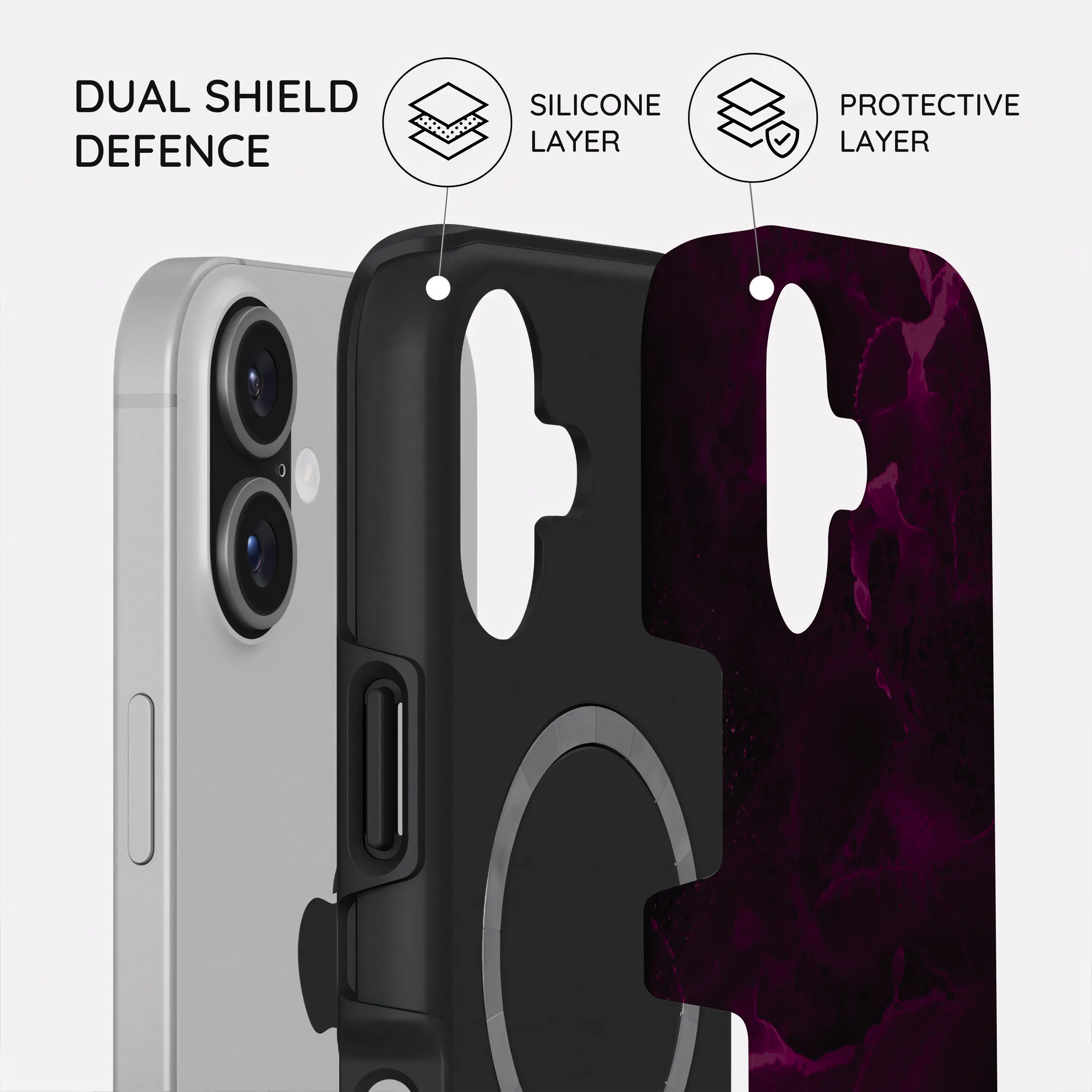 Purple Nebula Burst - iPhone 17 Case