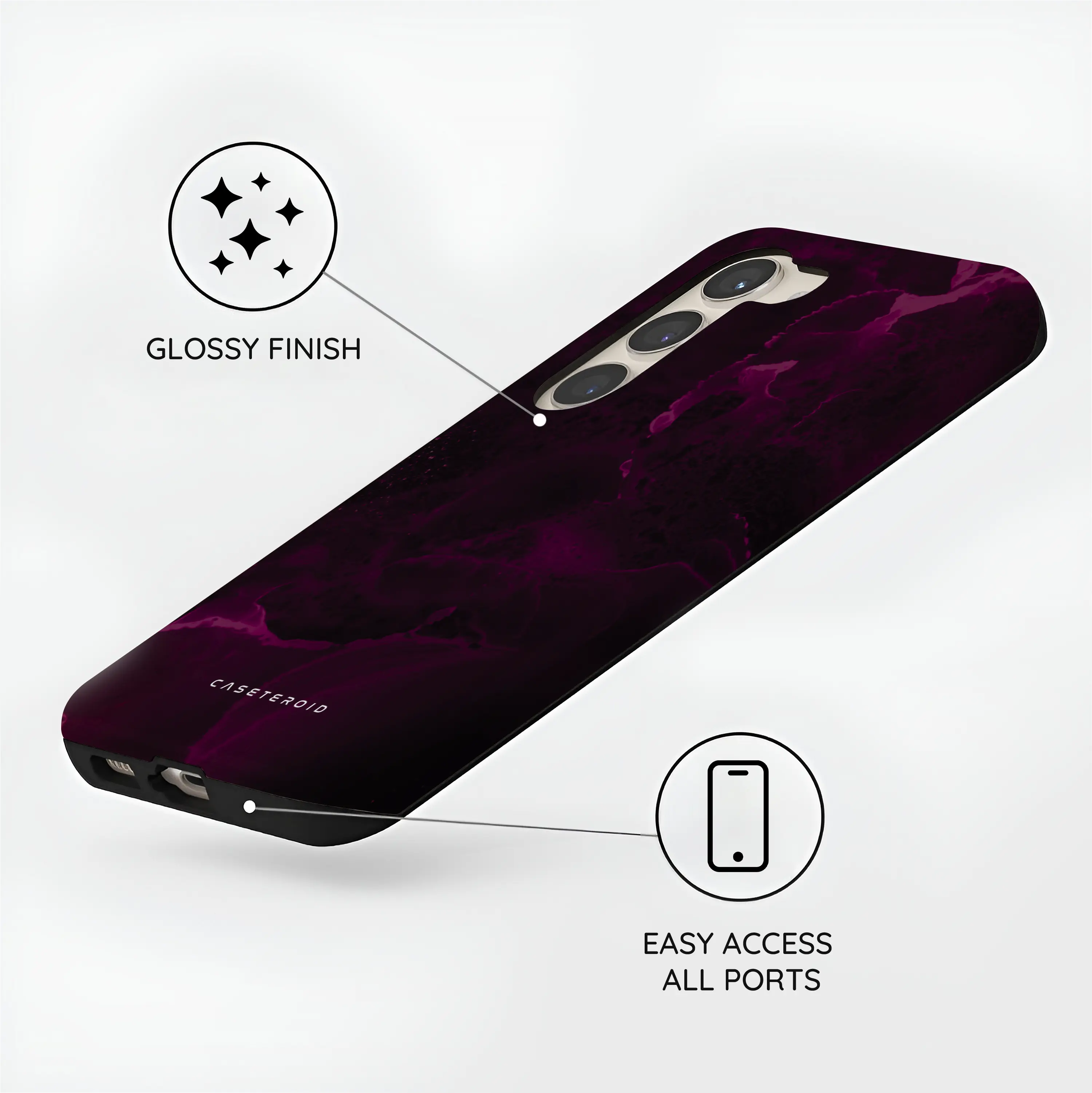 Purple Nebula Burst - Samsung Galaxy S23 Plus Case